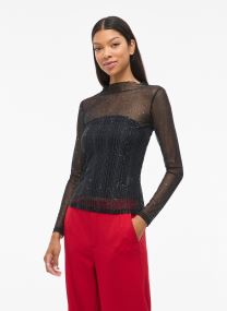 Langarm-T-Shirts Viturno Funnelneck L/S Top damen schwarz Vila Langarm-T-Shirts Viturno Funnelneck L/S Top damen schwarz BLACK BEAUTY
