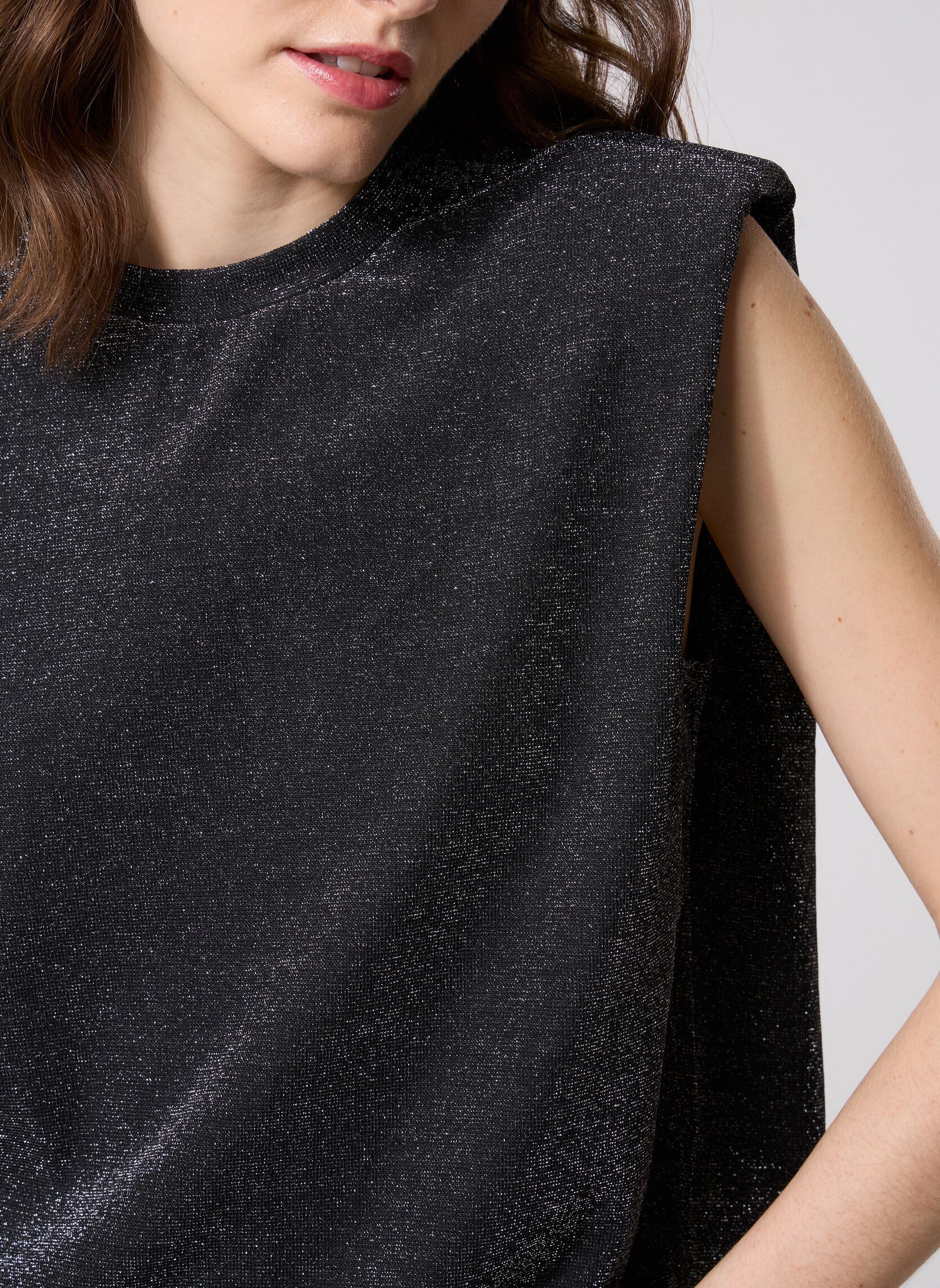 Tops Viglitenna O-Neck S/L Top dames zwart Vila Tops Viglitenna O-Neck S/L Top dames zwart Black Beauty