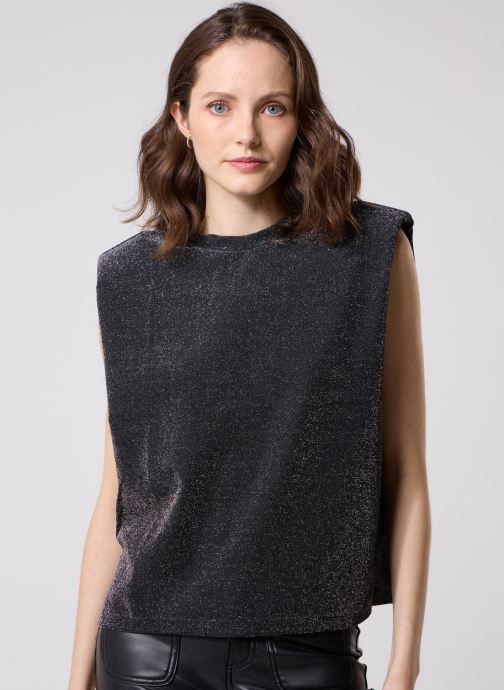 Vila Tops Viglitenna O-Neck S/L Top femme noir