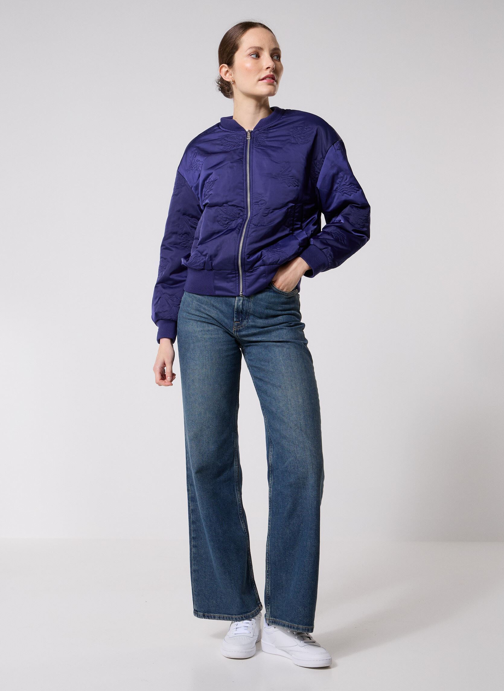 Blousons Vishona L/S Emb. Bomber Jacket femme bleu Vila Blousons Vishona L/S Emb. Bomber Jacket femme bleu Rhodonite