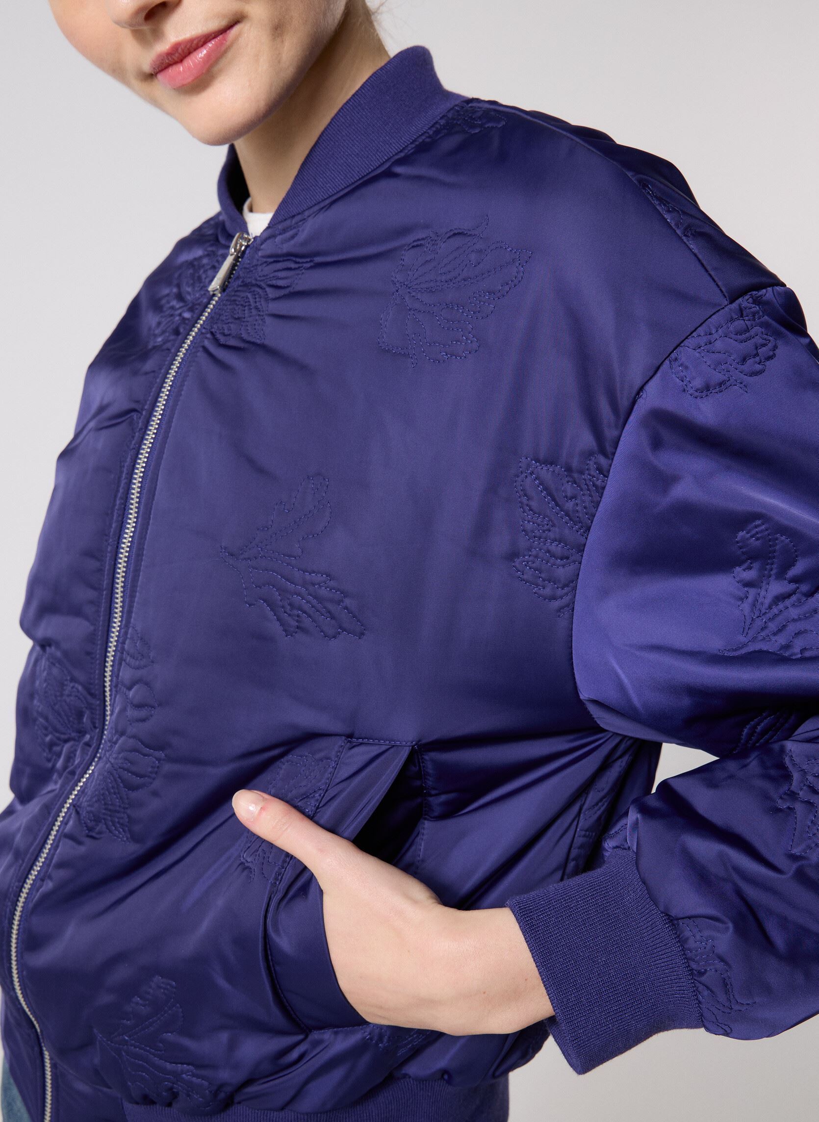 Blousons Vishona L/S Emb. Bomber Jacket femme bleu Vila Blousons Vishona L/S Emb. Bomber Jacket femme bleu Rhodonite