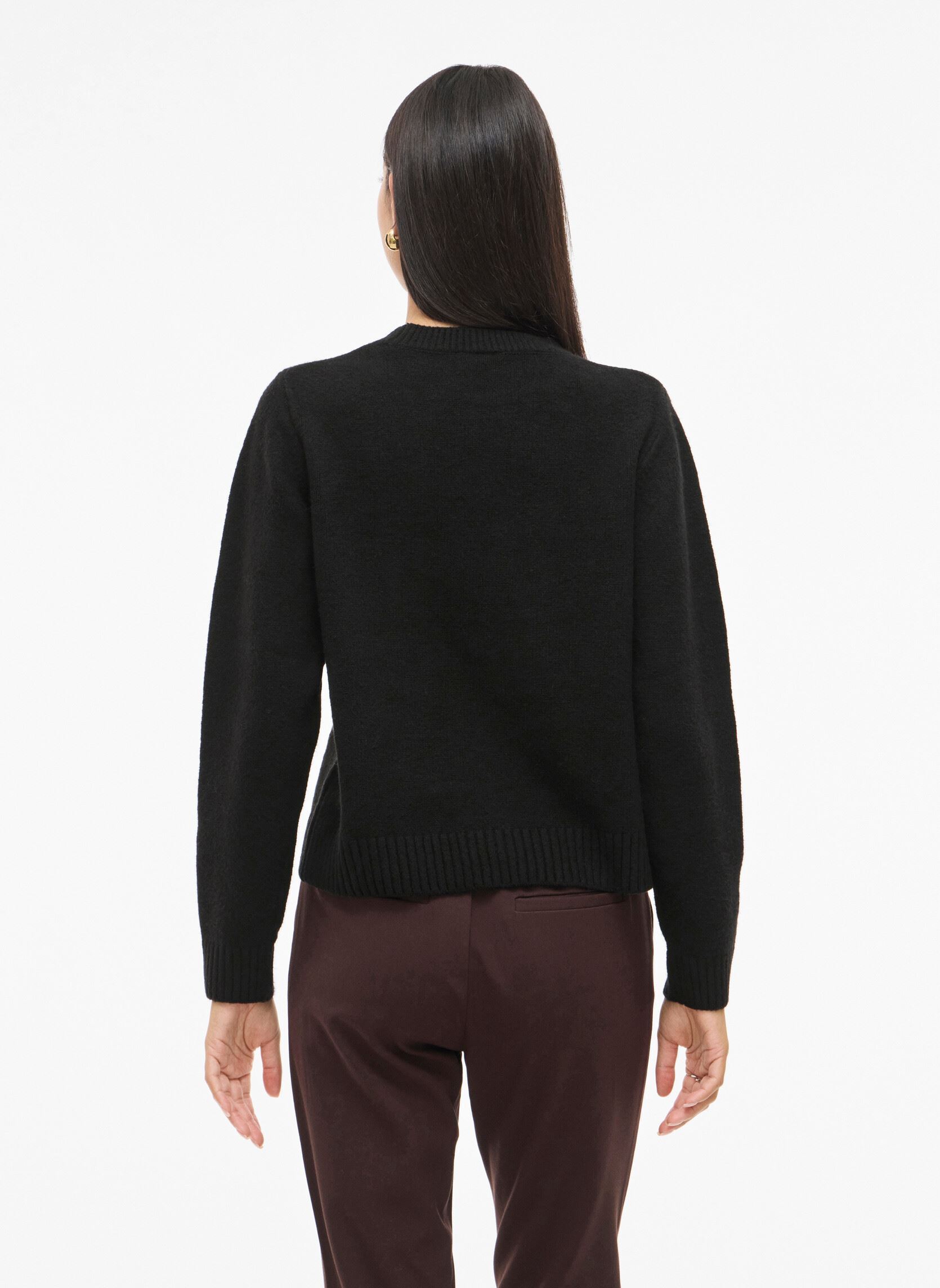 Pullover Vilanie O-Neck L/S Deco Knit Top damen schwarz Vila Pullover Vilanie O-Neck L/S Deco Knit Top damen schwarz Black Beauty