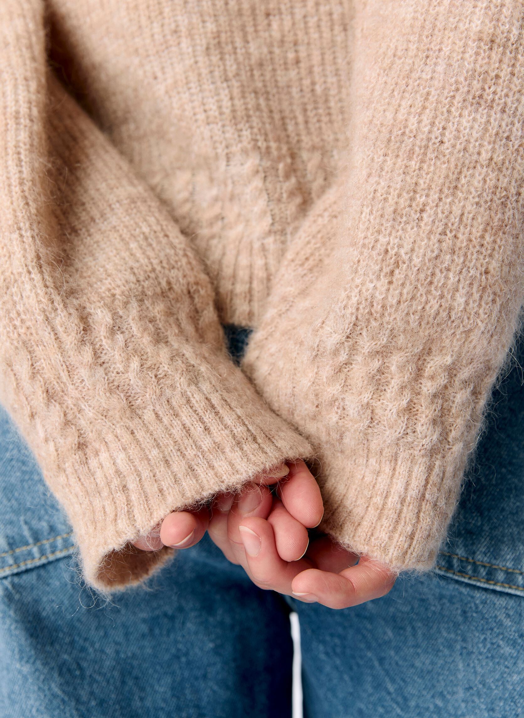 Pullover Objabby Ls Re O-Neck Knit Noos damen beige OBJECT Pullover Objabby Ls Re O-Neck Knit Noos damen beige Humus