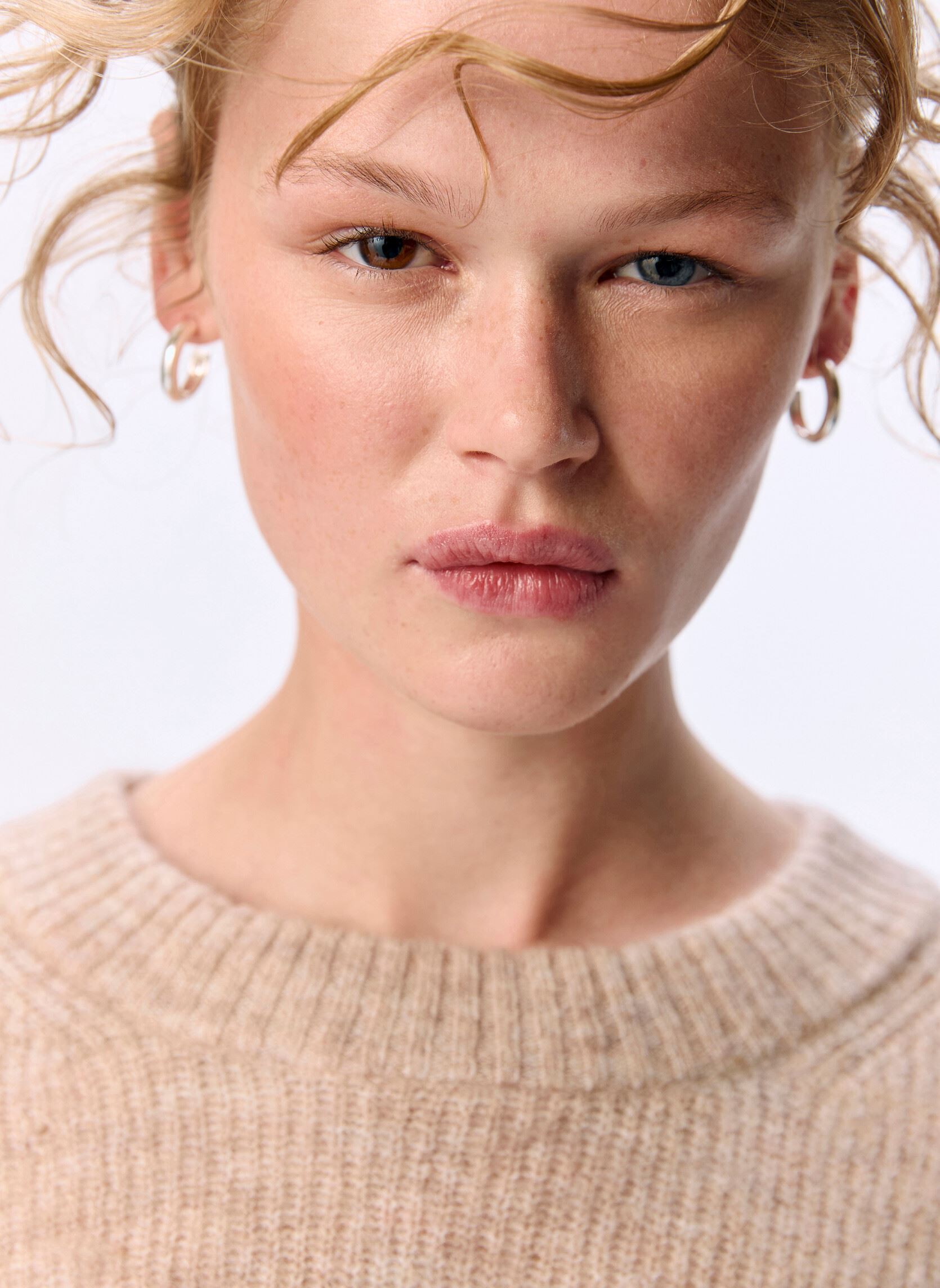 Pullover Objabby Ls Re O-Neck Knit Noos damen beige OBJECT Pullover Objabby Ls Re O-Neck Knit Noos damen beige Humus