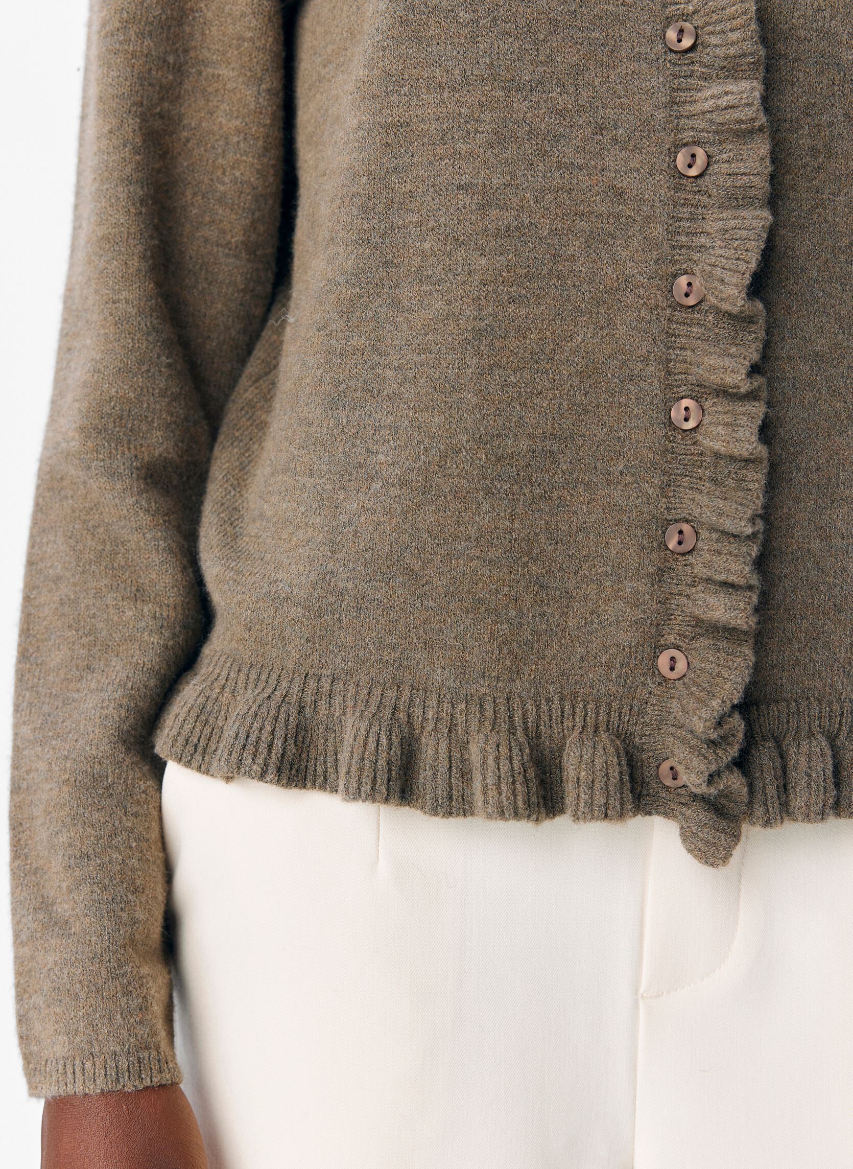 Strickjacken und Westen Objelva L/S Re Knit Cardigan Div damen braun OBJECT Strickjacken und Westen Objelva L/S Re Knit Cardigan Div damen braun morel