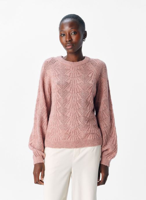 OBJECT Pulls Objflora Re L/S Knit Pullover Noos femme rose