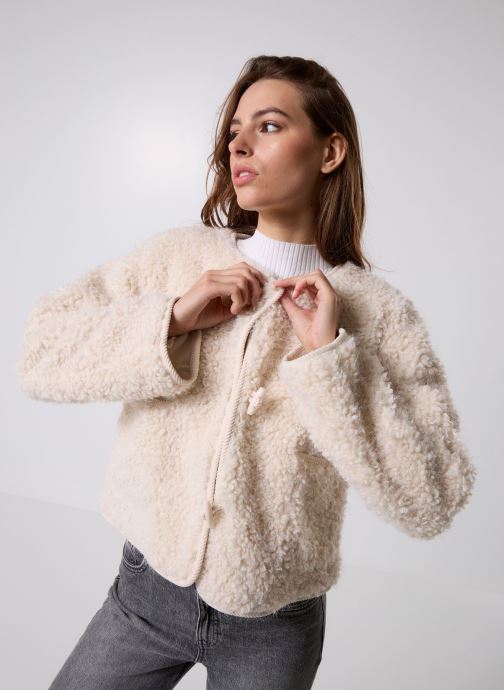 OBJECT Vestes fourrure Objiduna Ls Re Jacket 140 femme blanc