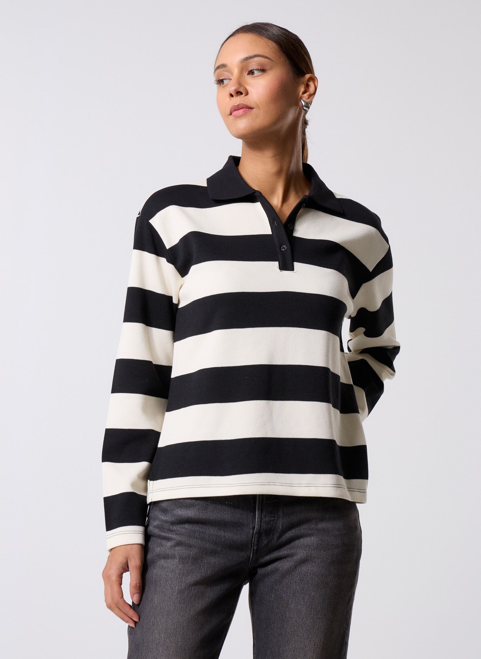 Lange mauwen polo's Objmillie L/S Lo Polo Noos dames zwart OBJECT Lange mauwen polo's Objmillie L/S Lo Polo Noos dames zwart BLACK