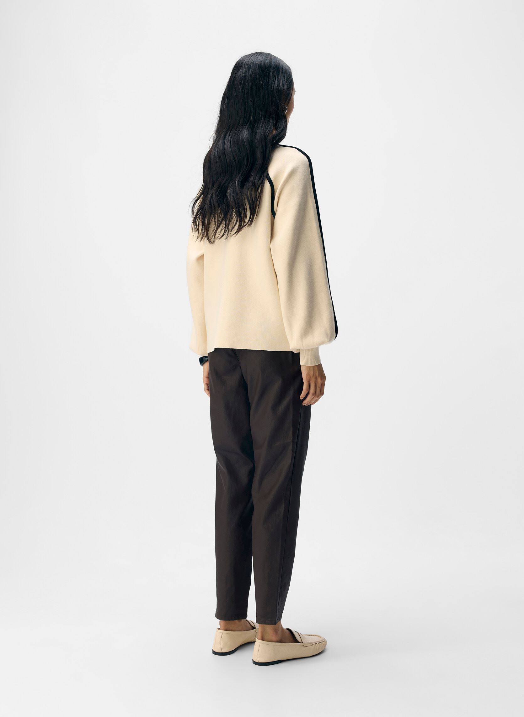 Truien Objreynard Ls Lo Contrast Pullover Div dames wit OBJECT Truien Objreynard Ls Lo Contrast Pullover Div dames wit Sandshell