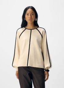 Truien Objreynard Ls Lo Contrast Pullover Div dames wit OBJECT Truien Objreynard Ls Lo Contrast Pullover Div dames wit Sandshell