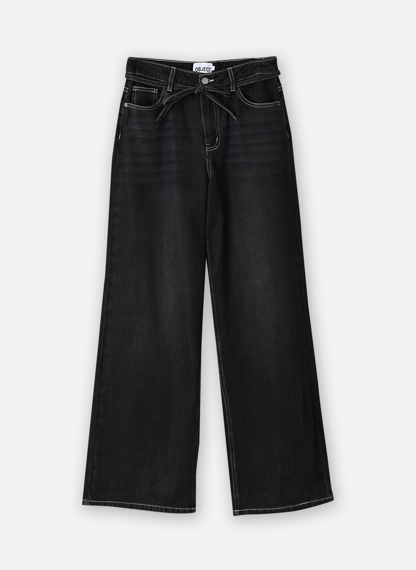 Wijde jeans / Flared Jeans Objrosie Mw Wide Jeans Noos dames zwart OBJECT Wijde jeans / Flared Jeans Objrosie Mw Wide Jeans Noos dames zwart BLACK