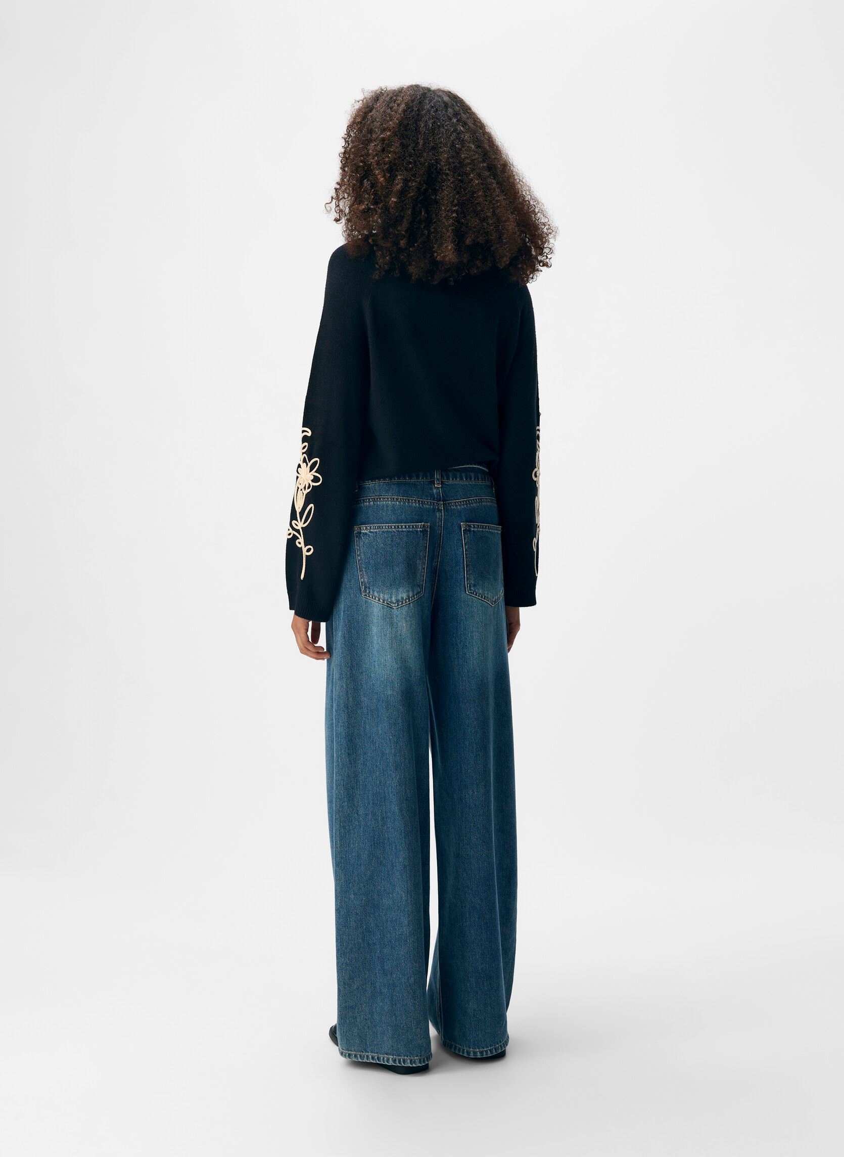 Wijde jeans / Flared Jeans Objrosie Mw Wide Jeans Noos dames blauw OBJECT Wijde jeans / Flared Jeans Objrosie Mw Wide Jeans Noos dames blauw MEDIUM BLUE DENIM