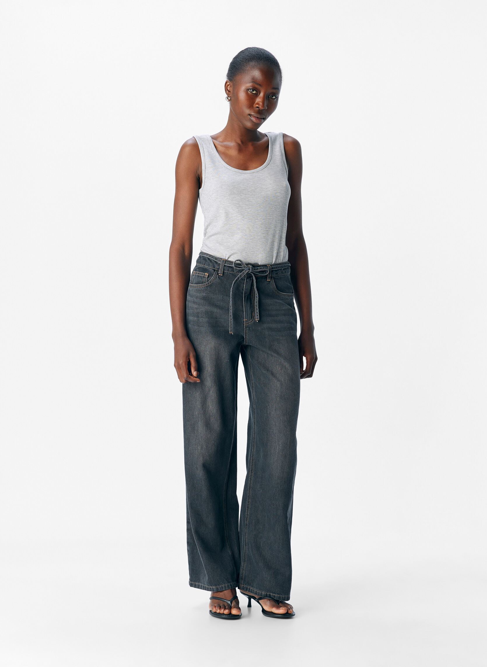 Jeans large Objrosie Mw Wide Jeans Noos femme gris OBJECT Jeans large Objrosie Mw Wide Jeans Noos femme gris MEDIUM GREY DENIM