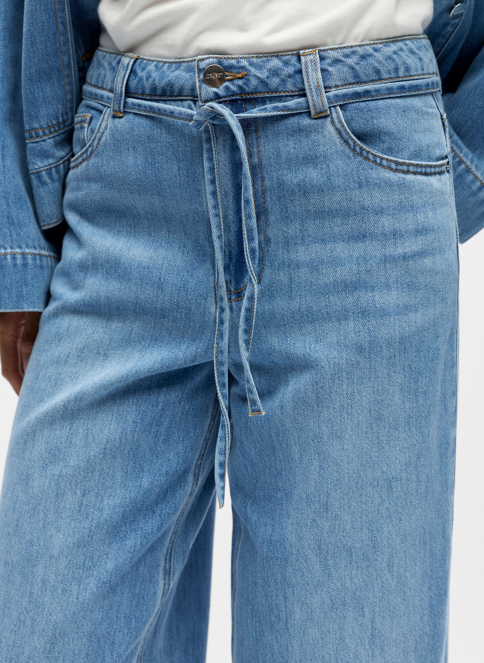 Jeans large Objrosie Mw Wide Jeans Noos femme bleu OBJECT Jeans large Objrosie Mw Wide Jeans Noos femme bleu LIGHT BLUE DENIM