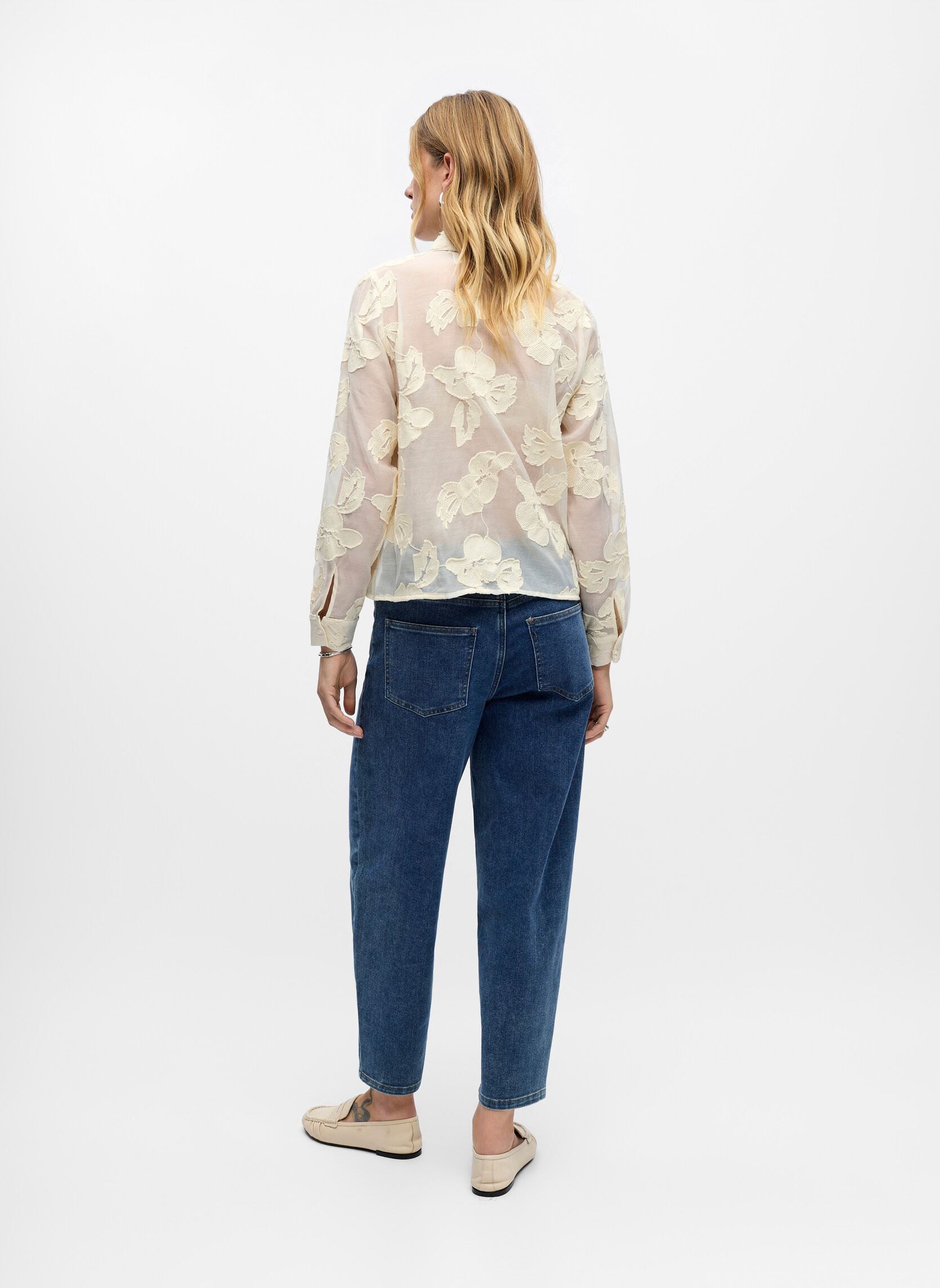 Chemises manches longues Objtyla L/S Re Shirt Cc3 femme blanc OBJECT Chemises manches longues Objtyla L/S Re Shirt Cc3 femme blanc WHITE SAND