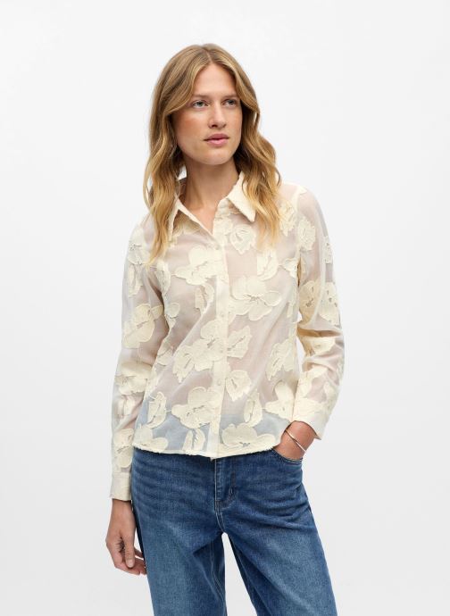 OBJECT Lange mouw overhemden Objtyla L/S Re Shirt Cc3 dames wit