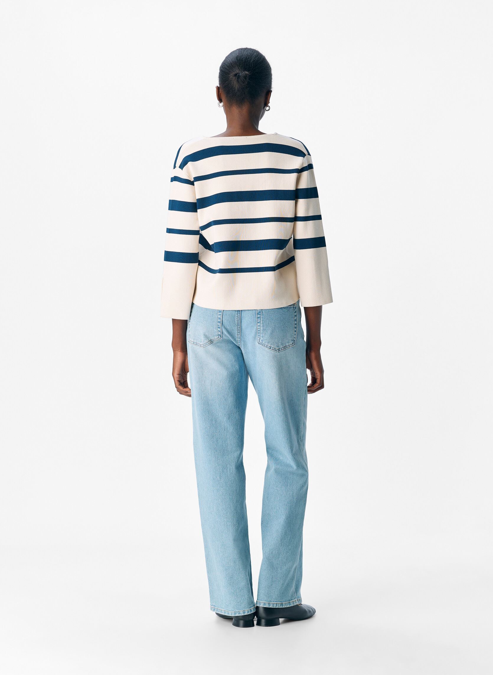 Maglioni Objuta S/S Re Knit Polo 140 donna bianco OBJECT Maglioni Objuta S/S Re Knit Polo 140 donna bianco White Sand