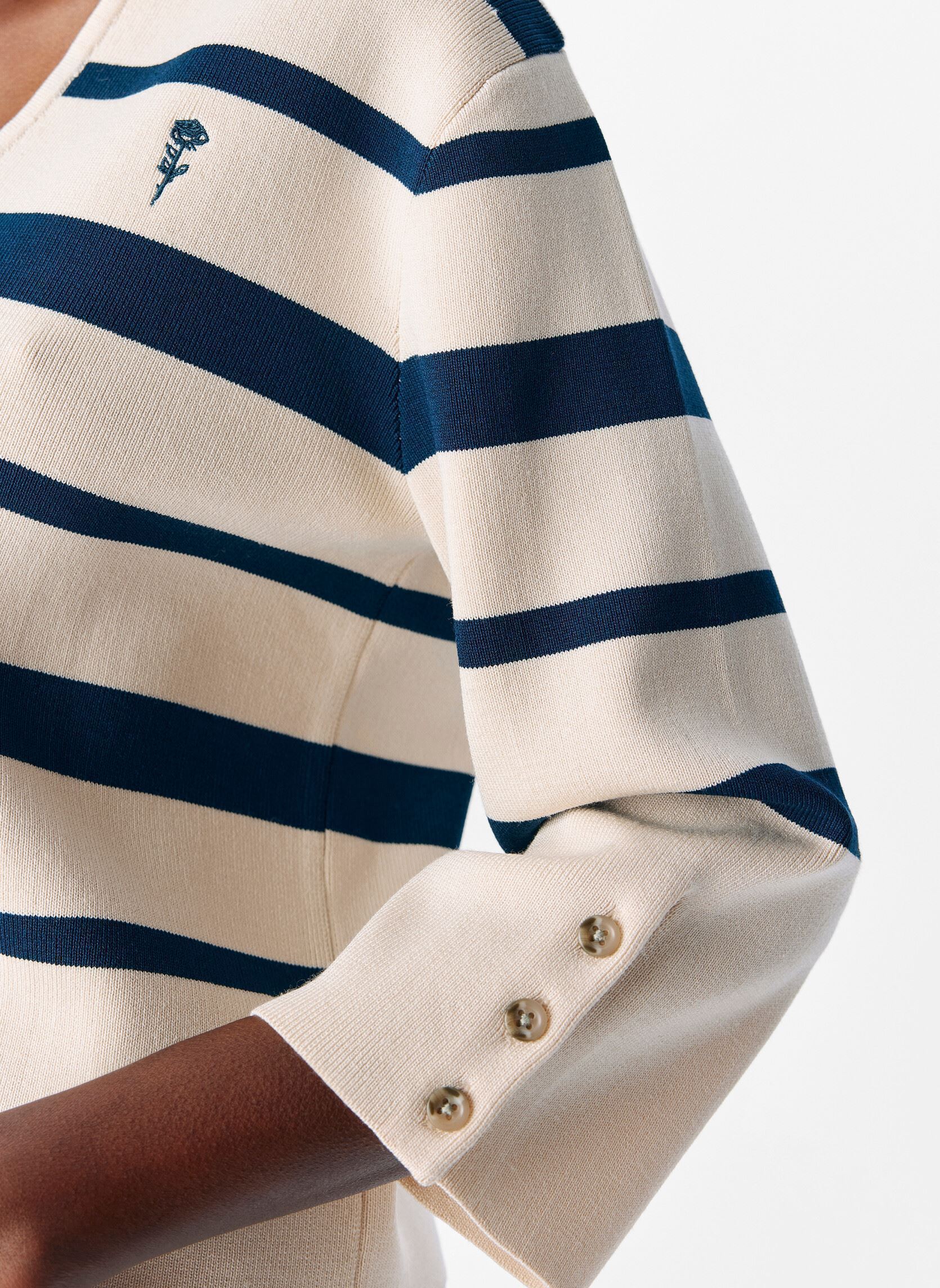 Maglioni Objuta S/S Re Knit Polo 140 donna bianco OBJECT Maglioni Objuta S/S Re Knit Polo 140 donna bianco White Sand