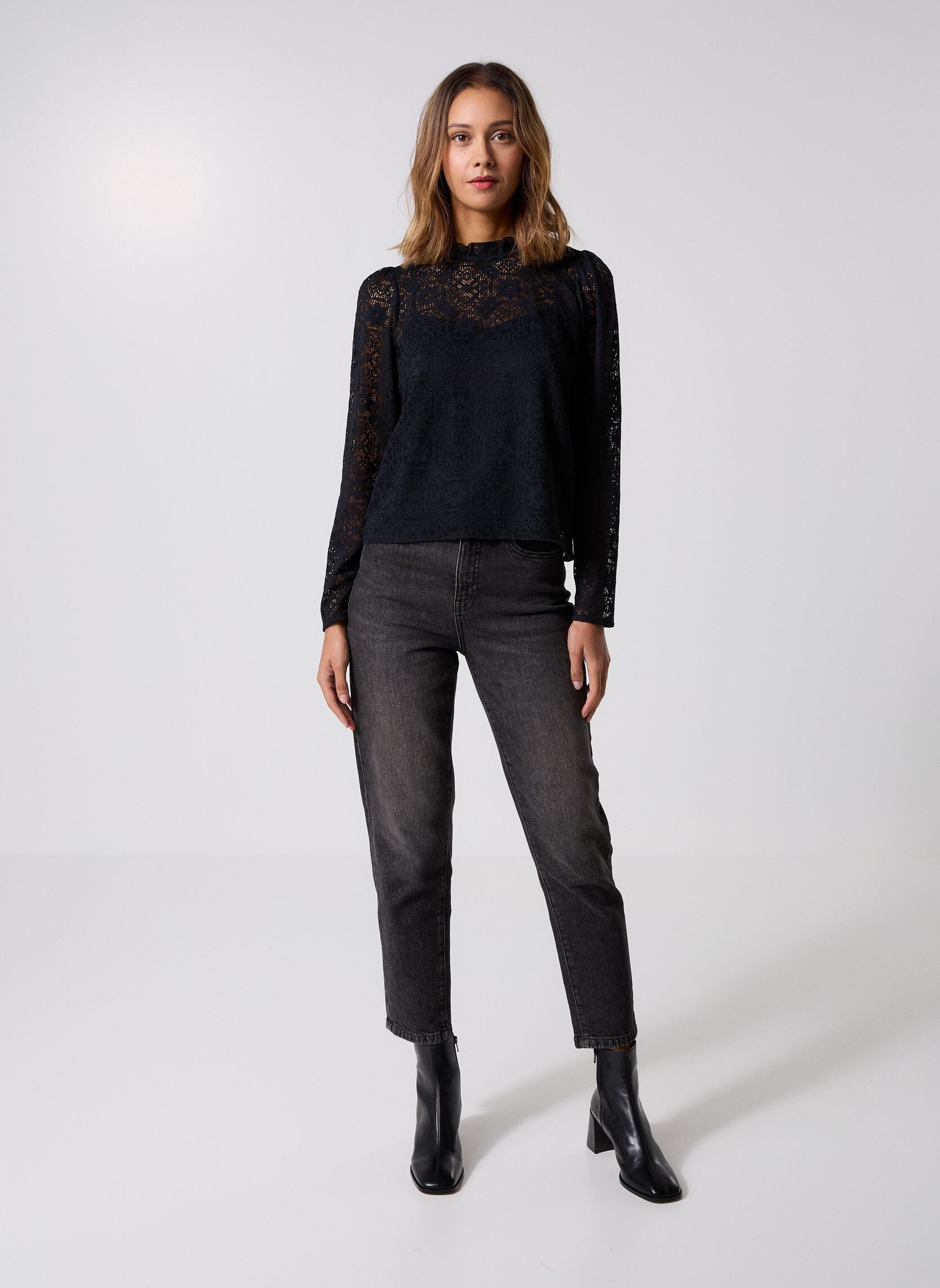 Chemises manches longues TEBRODIE femme noir Georgia Rose Chemises manches longues TEBRODIE femme noir JET BLACK