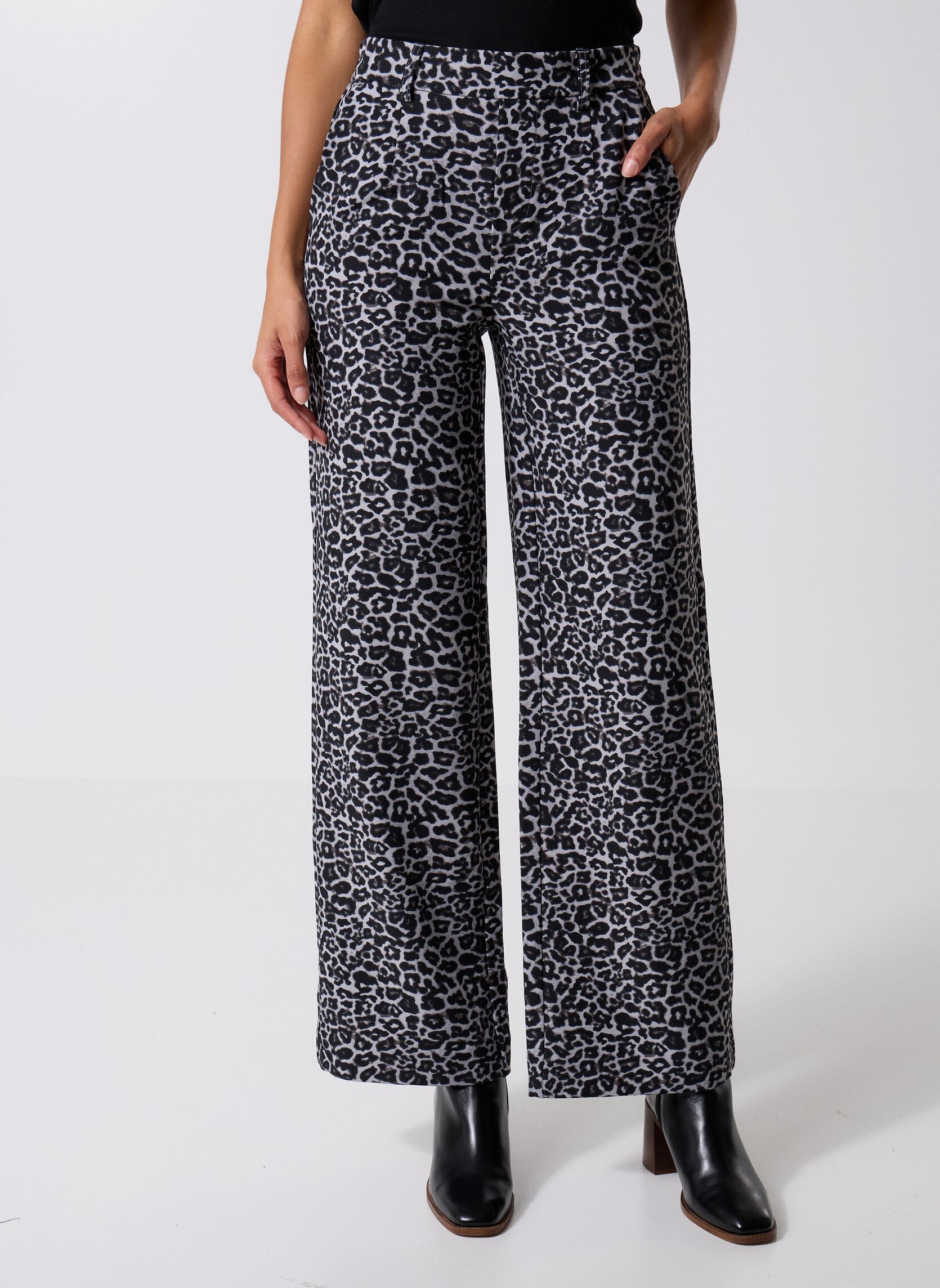 Pantalons larges Objalba Lisa Wide Pant Print Noos femme gris OBJECT Pantalons larges Objalba Lisa Wide Pant Print Noos femme gris GREY