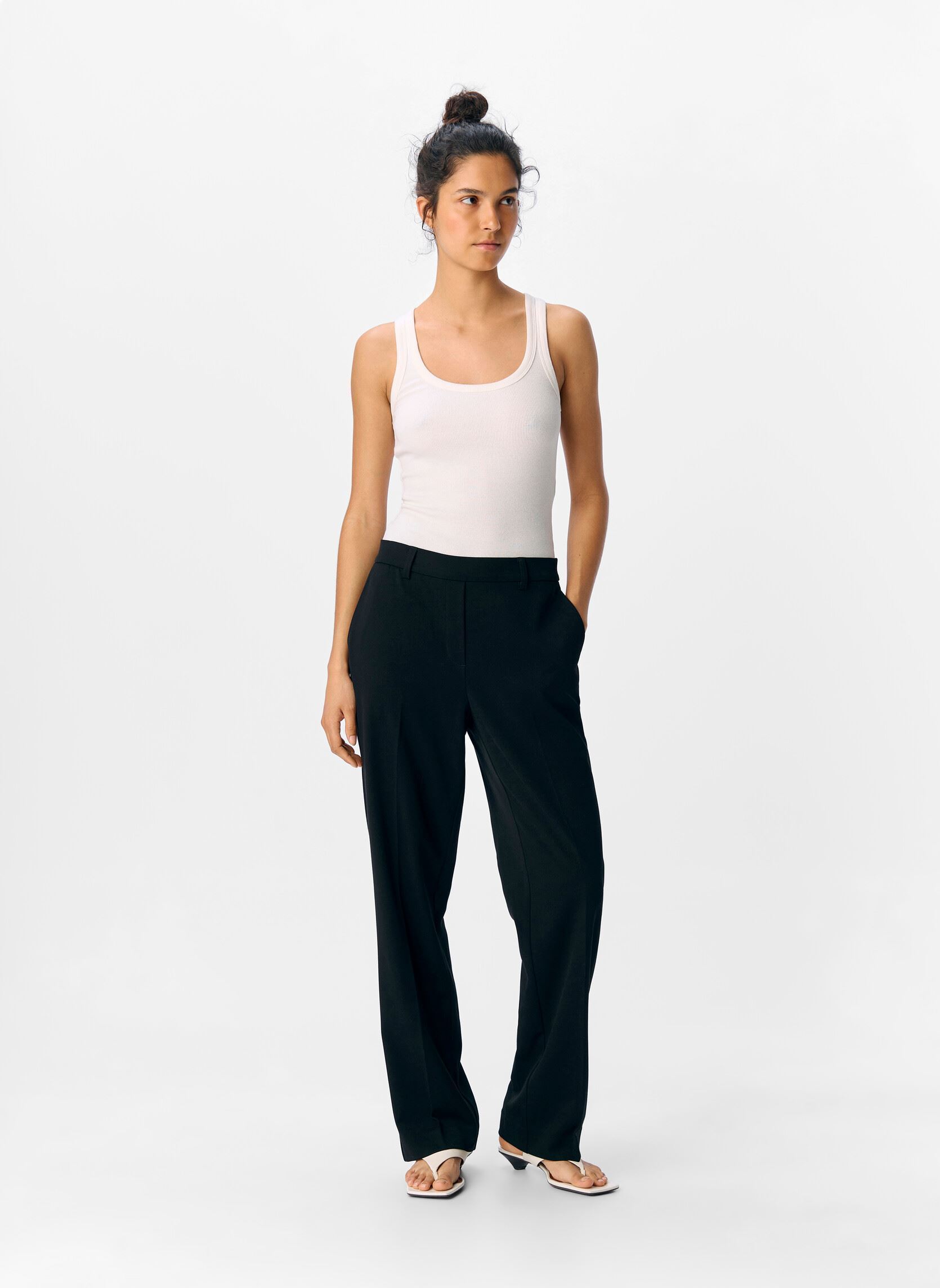 Pantalons larges Objivy Wide Pant Noos femme noir OBJECT Pantalons larges Objivy Wide Pant Noos femme noir BLACK