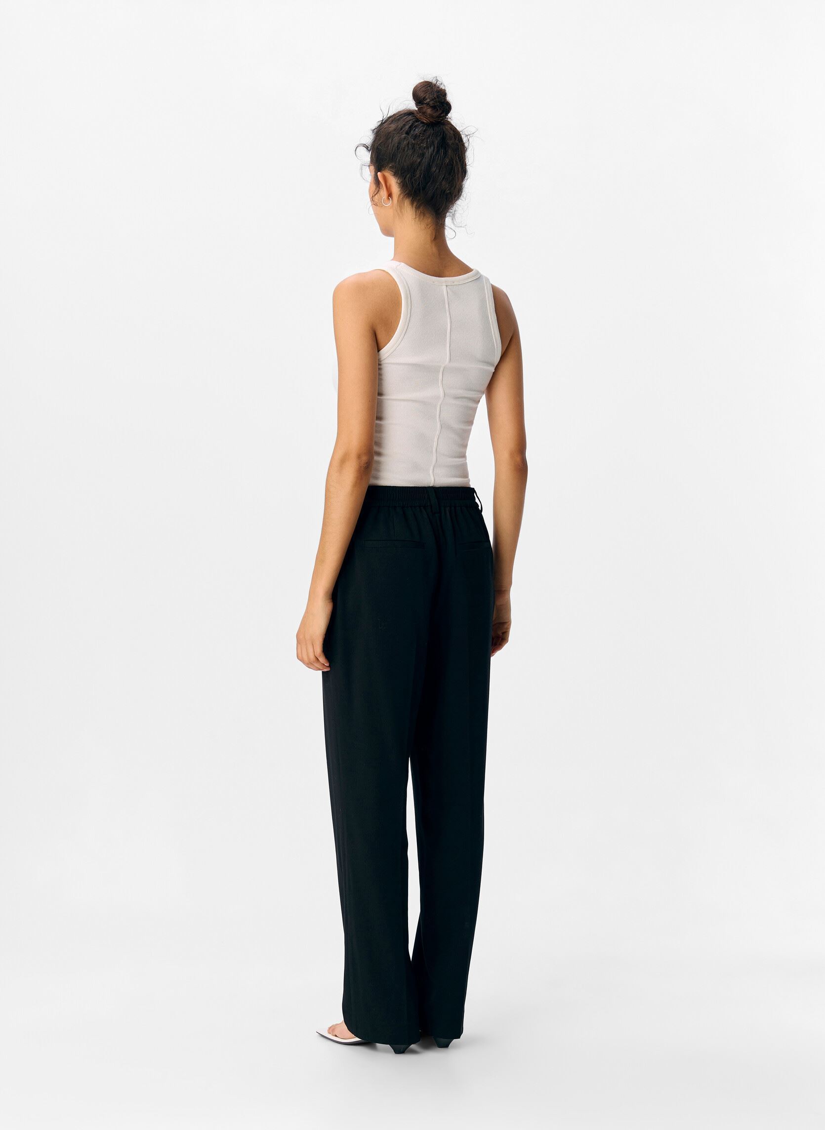 Pantalons larges Objivy Wide Pant Noos femme noir OBJECT Pantalons larges Objivy Wide Pant Noos femme noir BLACK