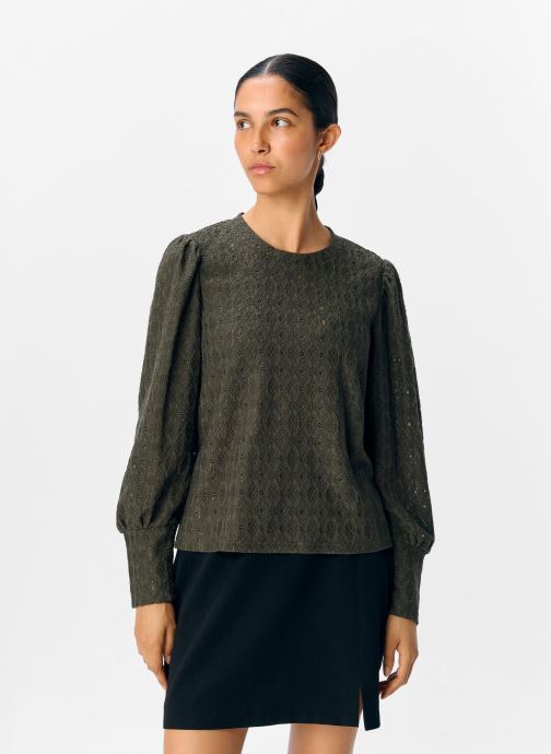Object OBJELLIE L/S O-NECK - Jersey de punto - light grey melange/gris Object OBJELLIE L/S O-NECK - Jersey de punto - light grey melange/gris