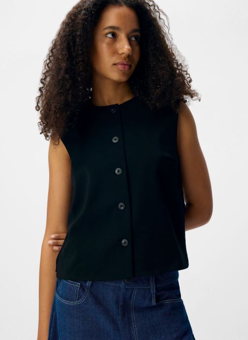 OBJECT Gilets Objlisa Re Waistcoat Div femme noir