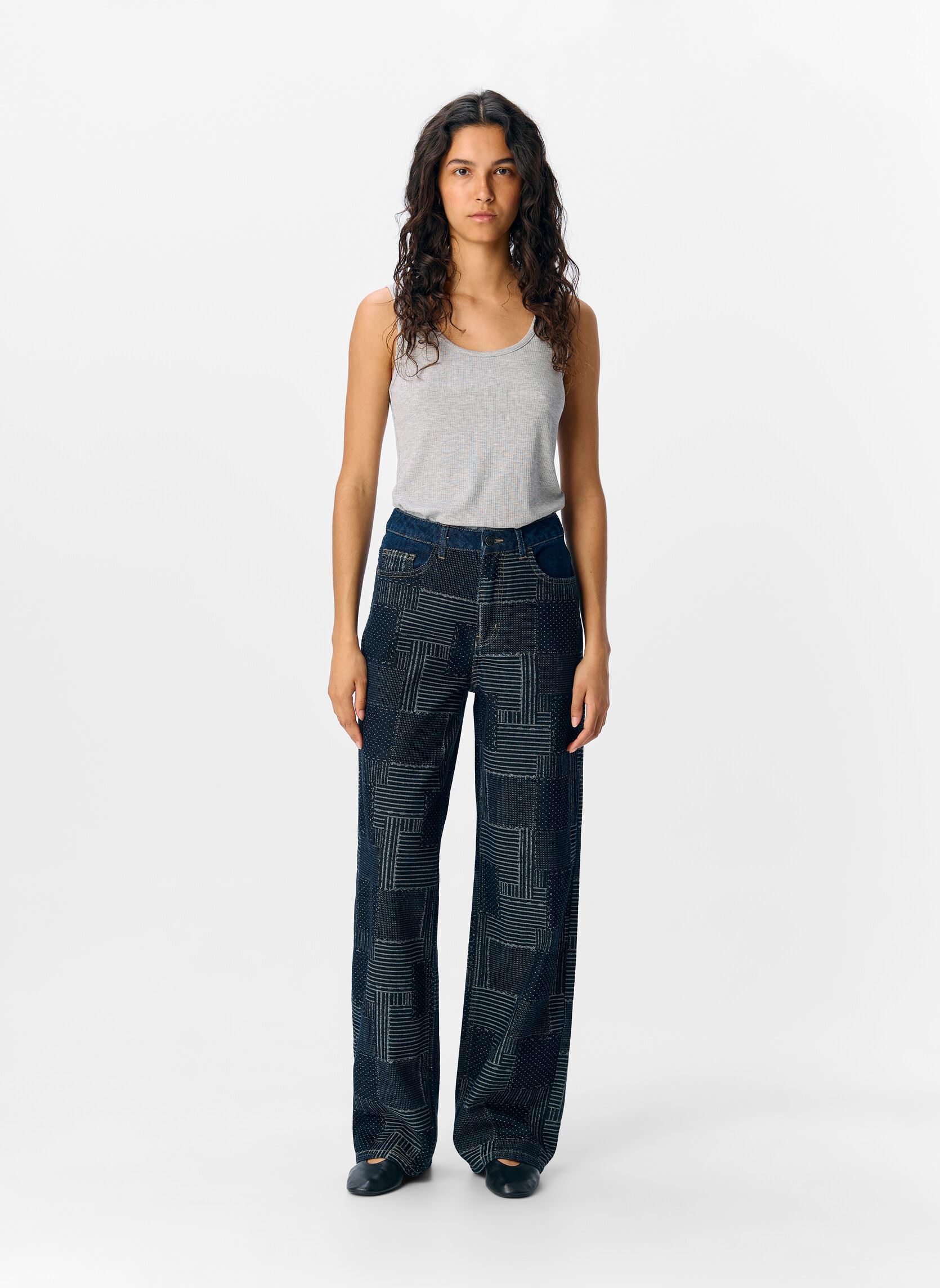 Vaqueros de corte holgado Objmoji Wara Dnm Wide Jeans Cc3 mujer azul OBJECT Vaqueros de corte holgado Objmoji Wara Dnm Wide Jeans Cc3 mujer azul Dark Blue Denim