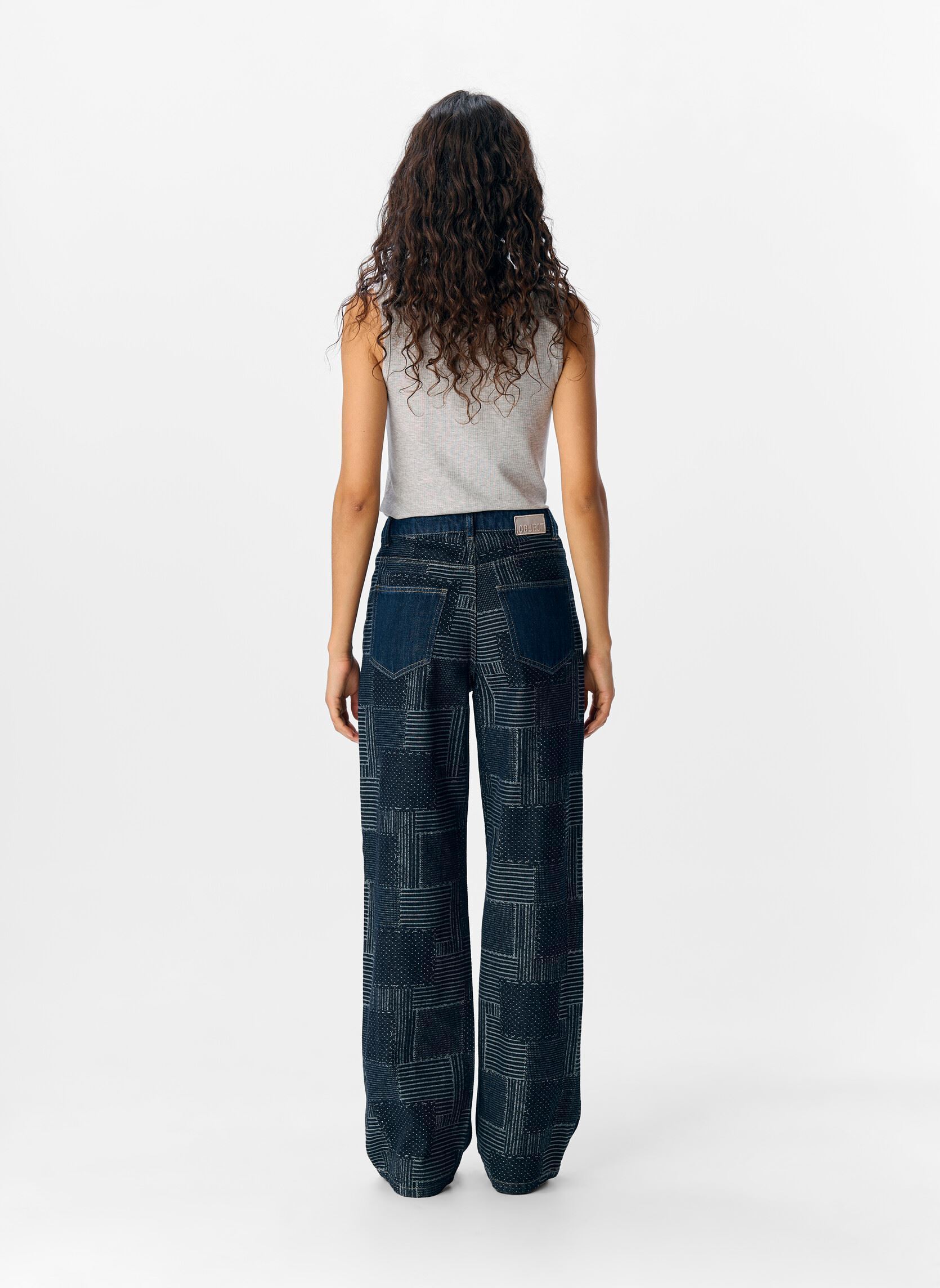 Vaqueros de corte holgado Objmoji Wara Dnm Wide Jeans Cc3 mujer azul OBJECT Vaqueros de corte holgado Objmoji Wara Dnm Wide Jeans Cc3 mujer azul Dark Blue Denim