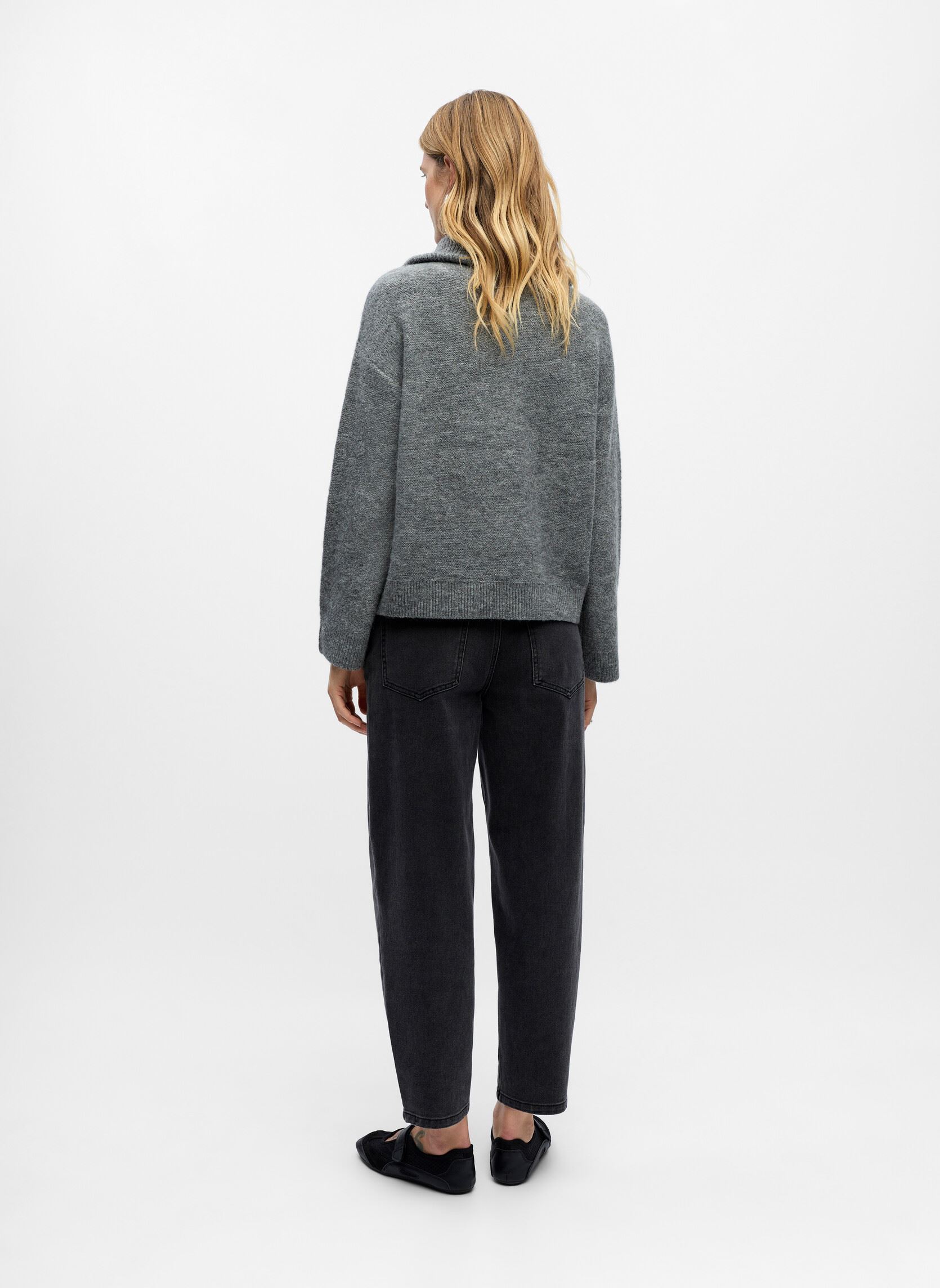 Pulls Objdiana Ls Re Zip High Neck Knit Noos femme gris OBJECT Pulls Objdiana Ls Re Zip High Neck Knit Noos femme gris MEDIUM GREY MELANGE