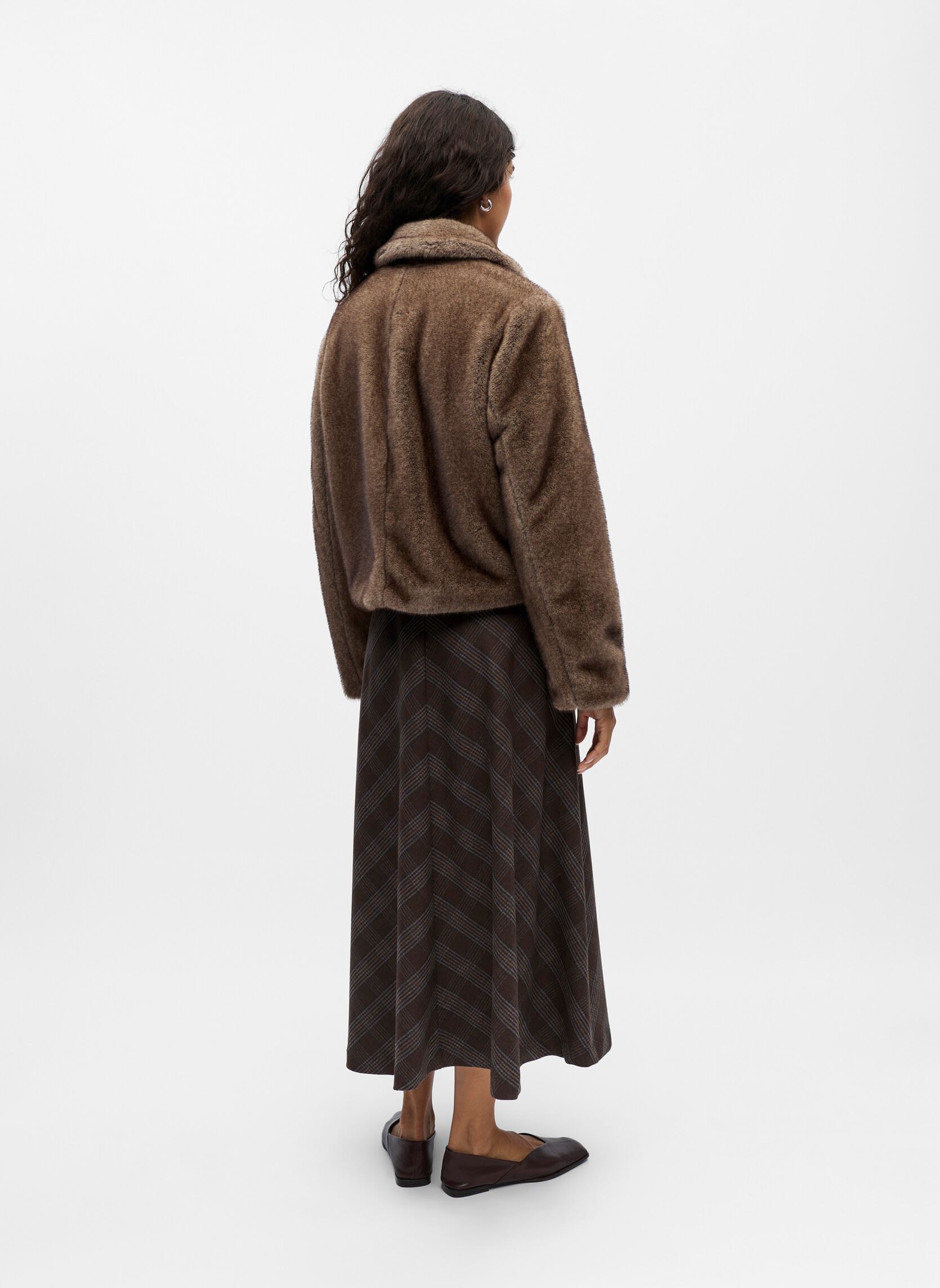 Bontjassen Objklara L/S Re Jacket 140 dames bruin OBJECT Bontjassen Objklara L/S Re Jacket 140 dames bruin morel