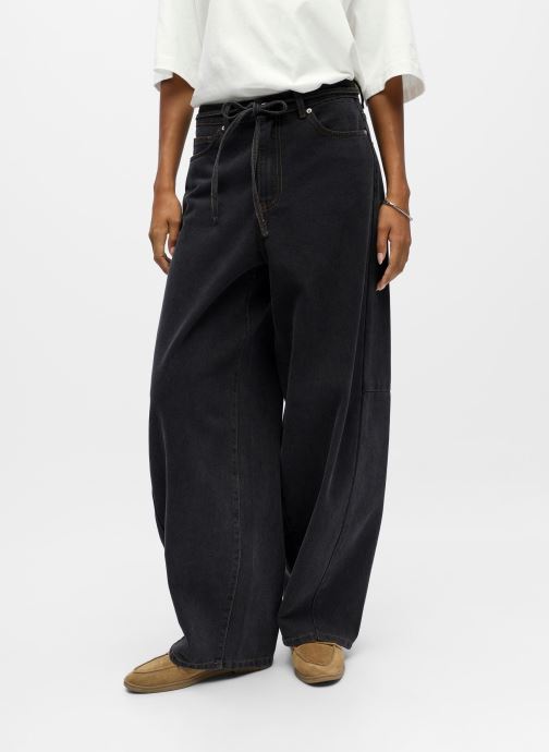 OBJECT Wijde jeans / Flared Jeans Objmoji Elsa Mw Super Barrel Jeans 141 dames zwart