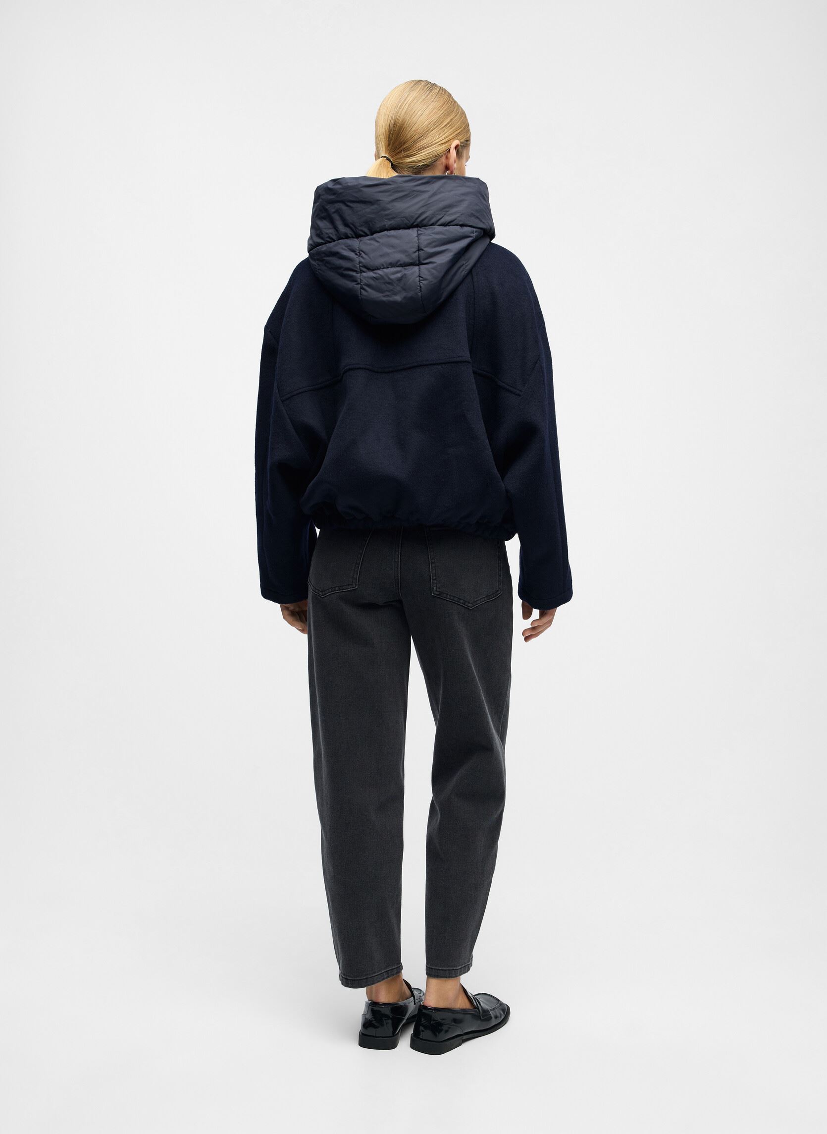 Blousons Objmoore L/S Oz Wool Bomber 140 femme bleu OBJECT Blousons Objmoore L/S Oz Wool Bomber 140 femme bleu Sky captain