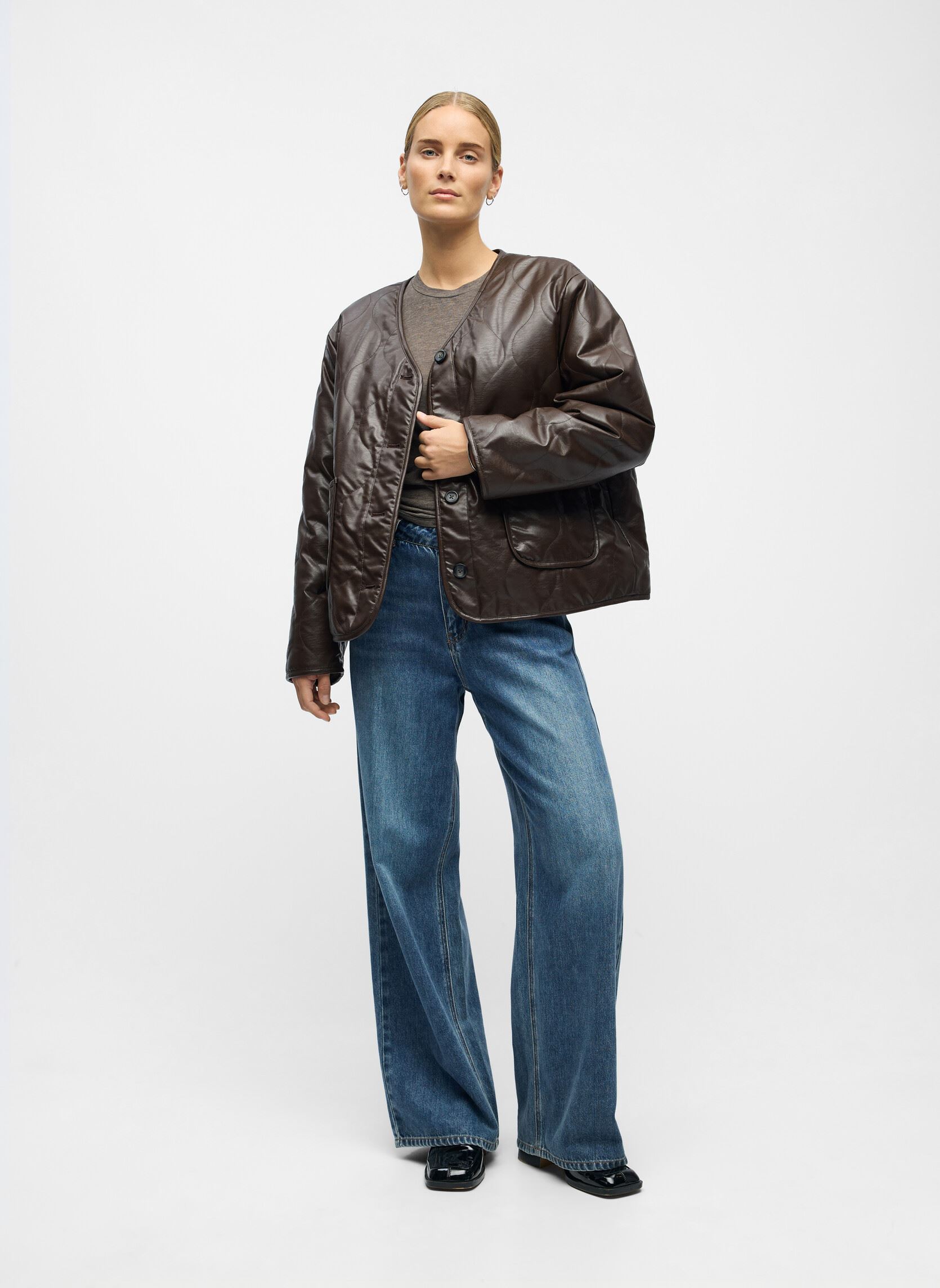 Jassen Objolivia L/S Lo Jacket 141 dames bruin OBJECT Jassen Objolivia L/S Lo Jacket 141 dames bruin Seal brown