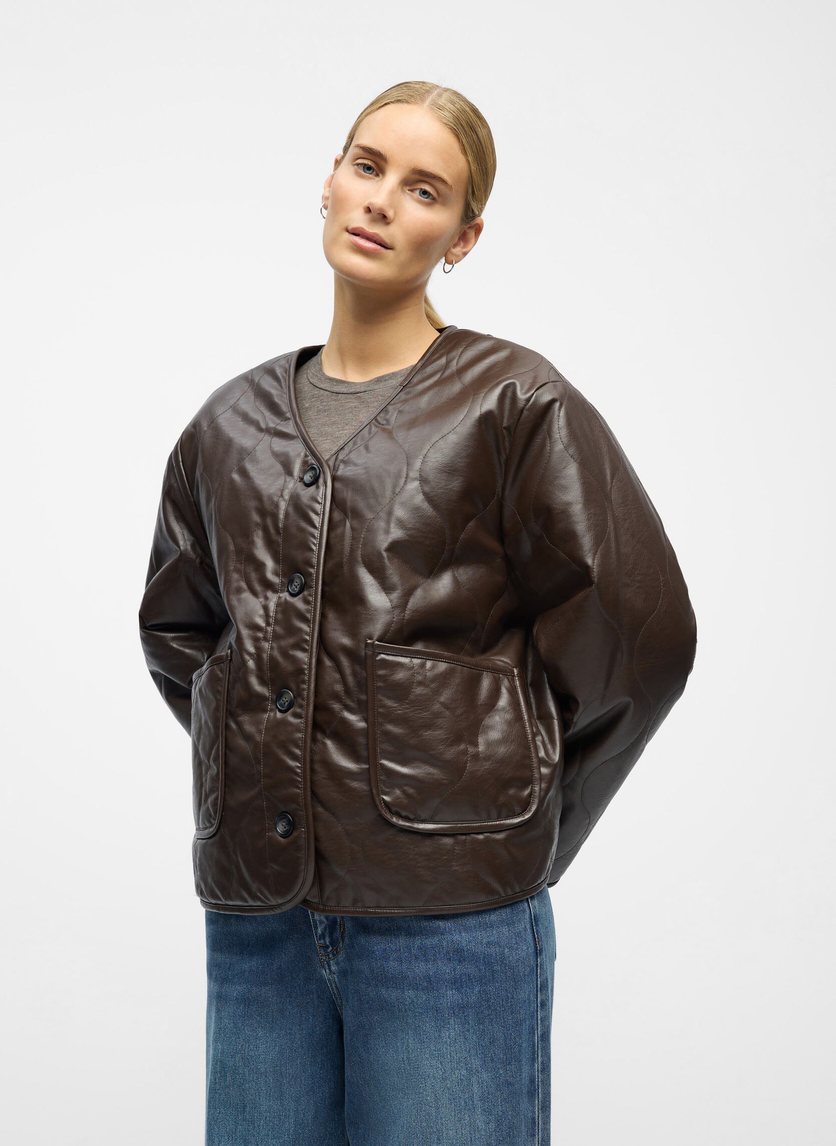 Jassen Objolivia L/S Lo Jacket 141 dames bruin OBJECT Jassen Objolivia L/S Lo Jacket 141 dames bruin Seal brown