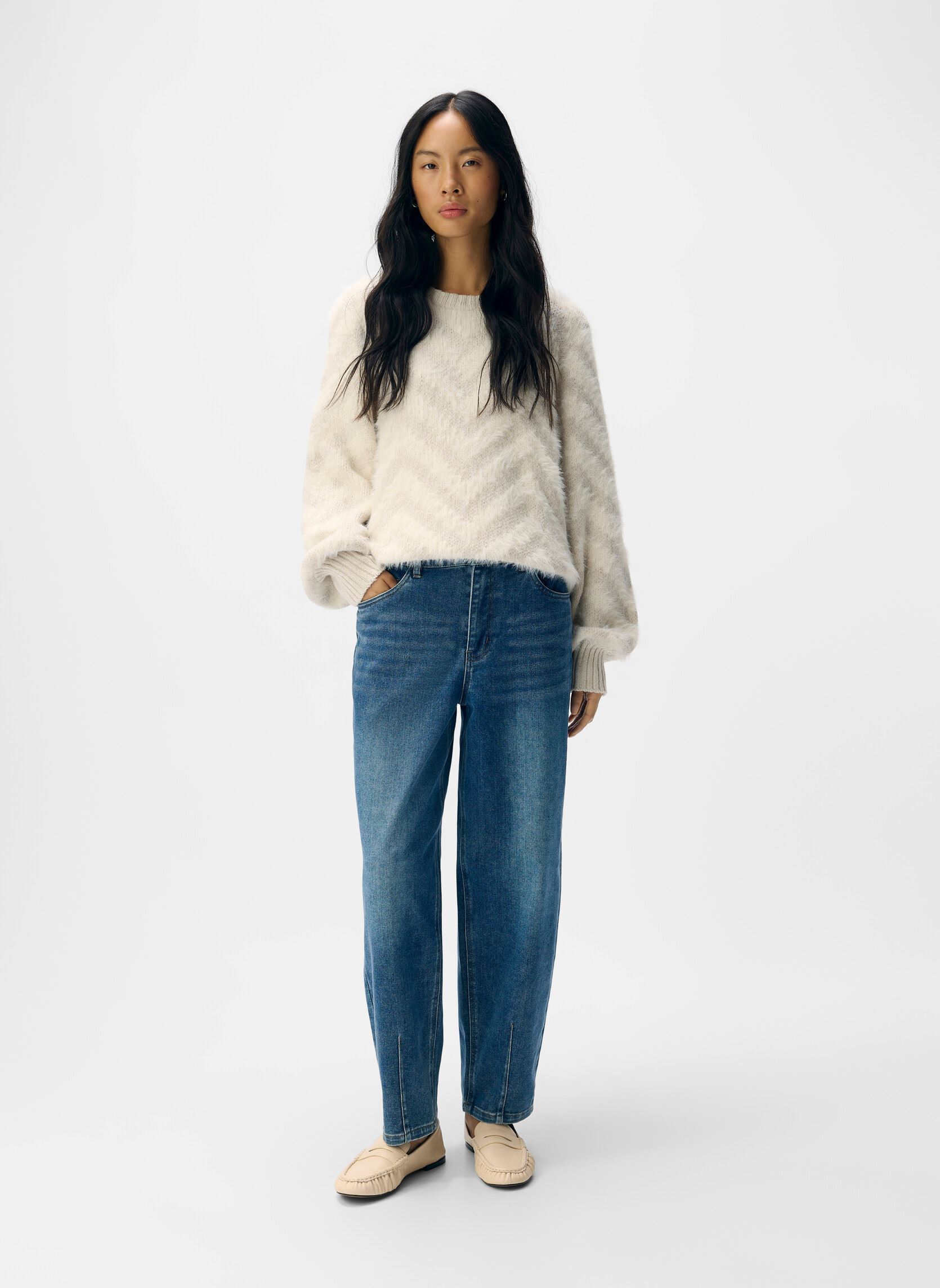 Wijde jeans / Flared Jeans Objsava Mw Barrel Ankel Jeans 140 dames blauw OBJECT Wijde jeans / Flared Jeans Objsava Mw Barrel Ankel Jeans 140 dames blauw MEDIUM BLUE DENIM