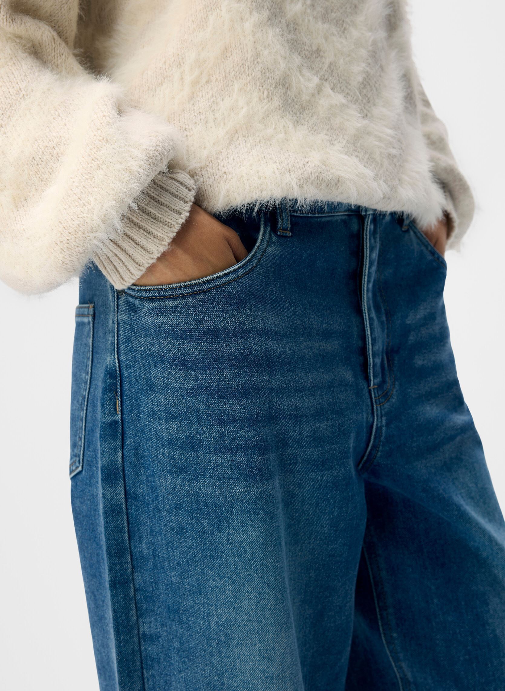 Wijde jeans / Flared Jeans Objsava Mw Barrel Ankel Jeans 140 dames blauw OBJECT Wijde jeans / Flared Jeans Objsava Mw Barrel Ankel Jeans 140 dames blauw MEDIUM BLUE DENIM