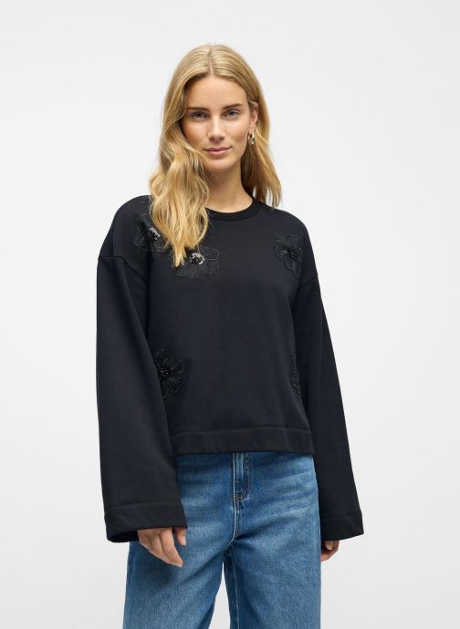 OBJECT Blouses met lange mouwen Objcarly L/S Re Sweat Top 141 dames zwart