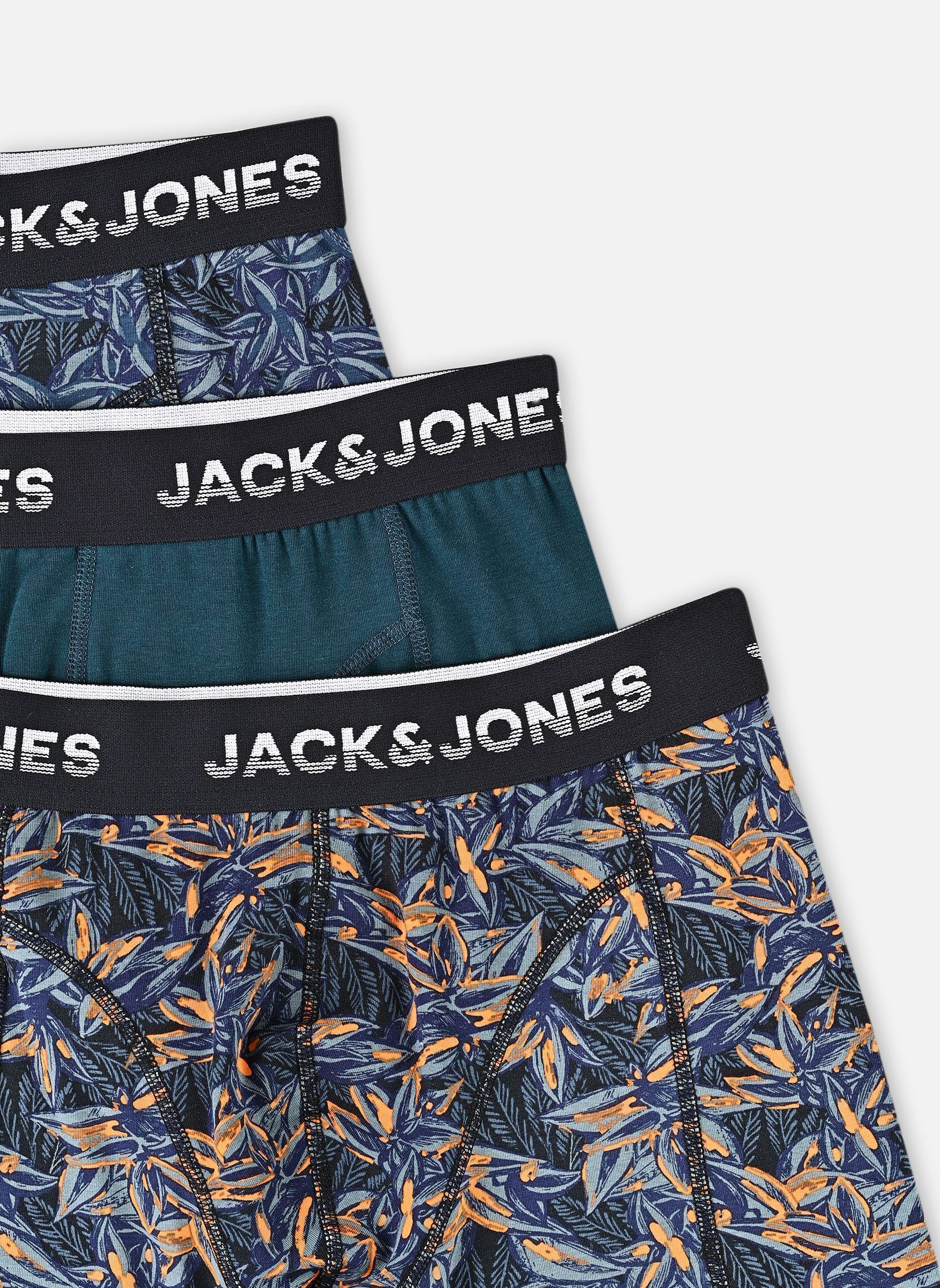 Sportunterwäsche Jacmaxwell Trunks 3 Pack Sn herren blau Jack & Jones Sportunterwäsche Jacmaxwell Trunks 3 Pack Sn herren blau DARK NAVY
