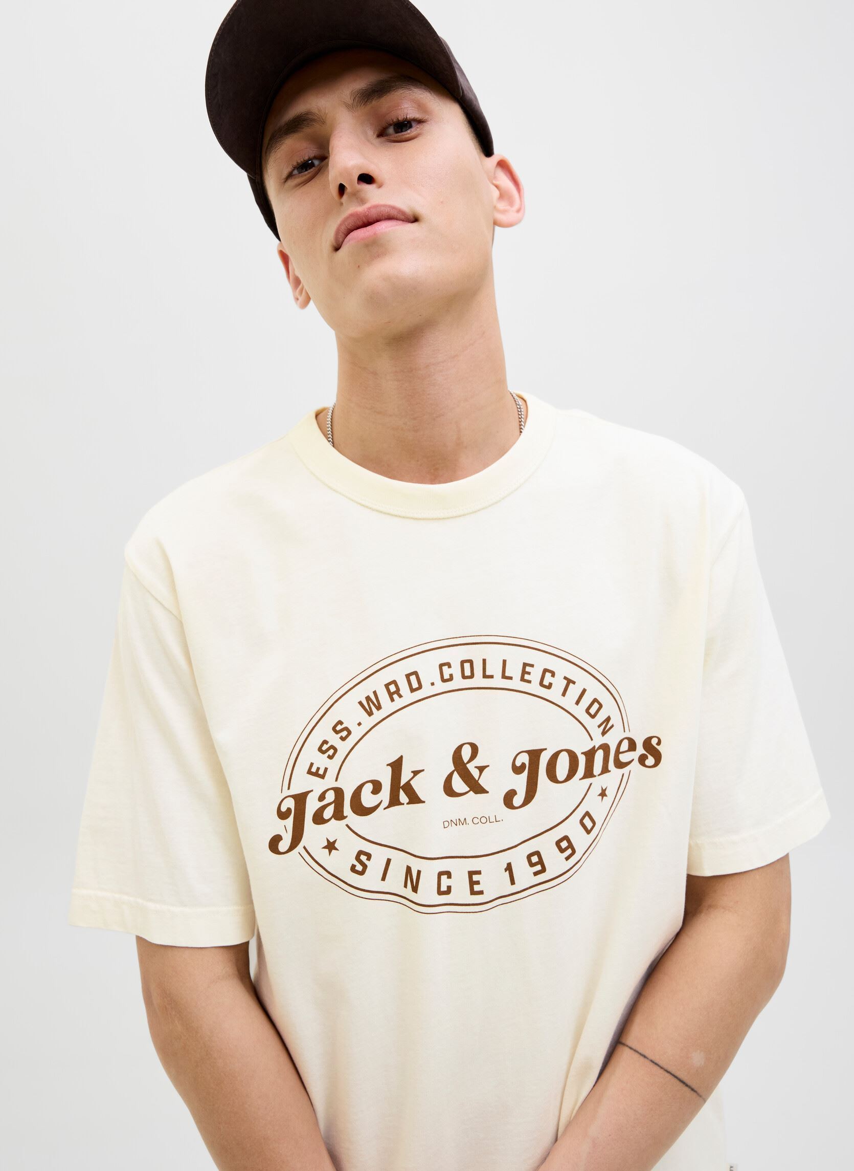 Kurzarm-T-Shirts Jjedover Print Tee Ss Crew Neck Sn herren weiß Jack & Jones Kurzarm-T-Shirts Jjedover Print Tee Ss Crew Neck Sn herren weiß ANTIQUE WHITE