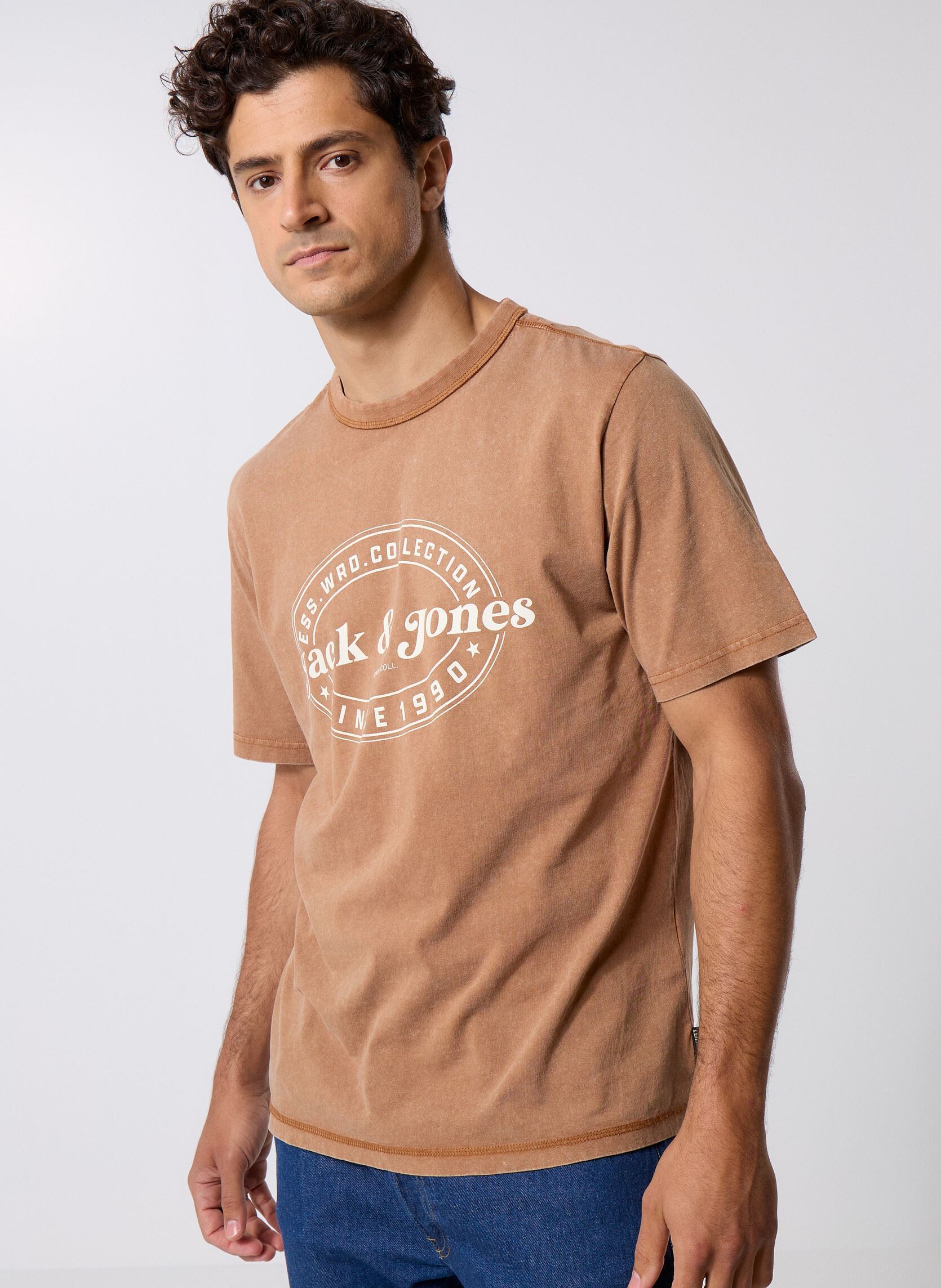 Vêtements Jack & Jones Jjedover Print Tee Ss Crew Neck Sn pour Accessoires - vue 2