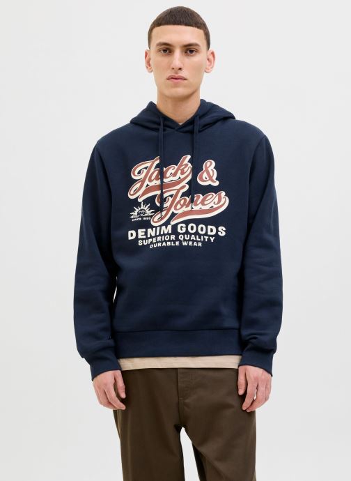 Jack & Jones Sweats à capuche Jjelogo Sweat Hood 2 Col 25/26 Noos homme bleu