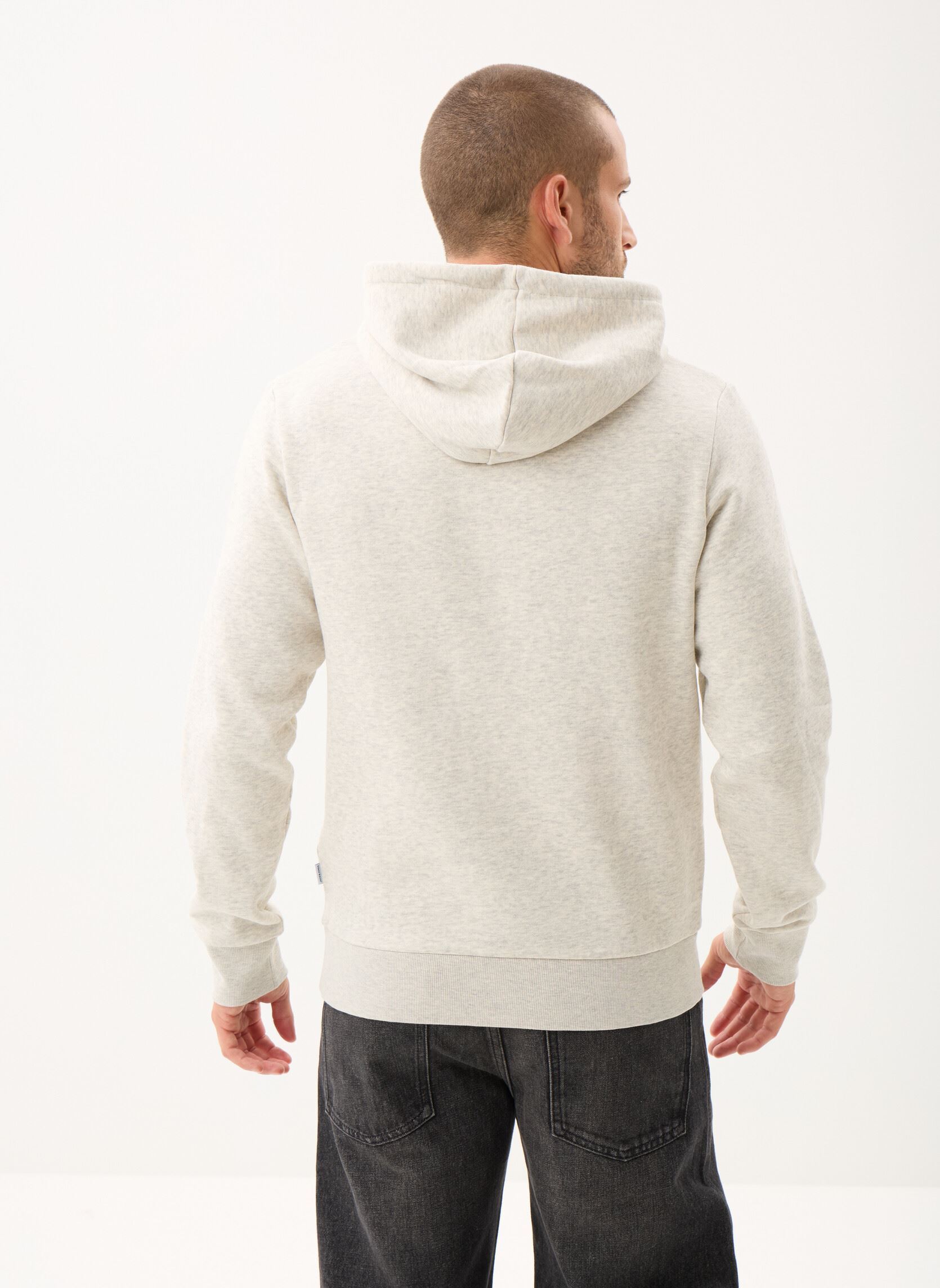 Sweats à capuche Jjelogo Sweat Hood 2 Col 25/26 Noos homme blanc Jack & Jones Sweats à capuche Jjelogo Sweat Hood 2 Col 25/26 Noos homme blanc WHITE MELANGE