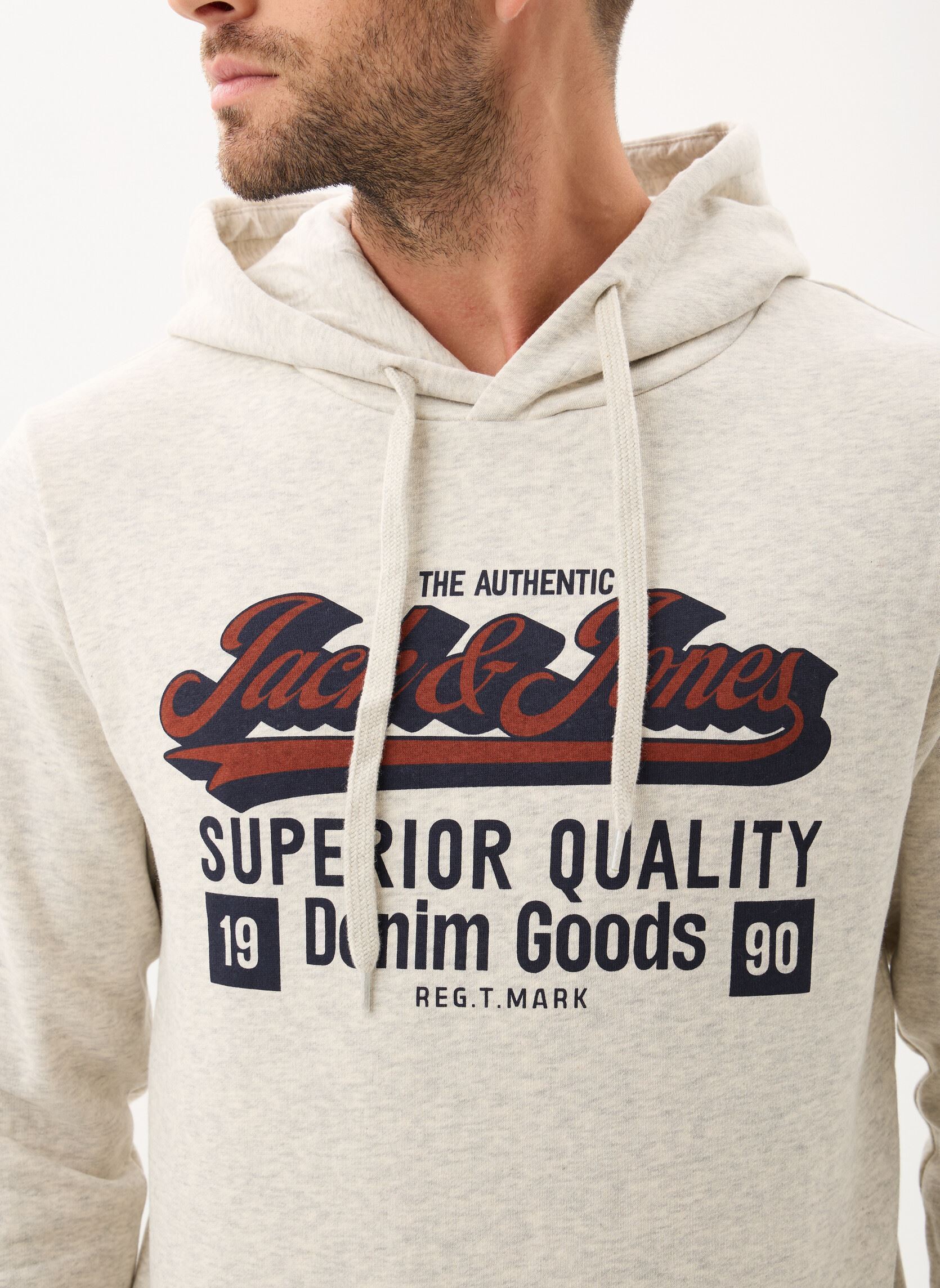 Sweats à capuche Jjelogo Sweat Hood 2 Col 25/26 Noos homme blanc Jack & Jones Sweats à capuche Jjelogo Sweat Hood 2 Col 25/26 Noos homme blanc WHITE MELANGE