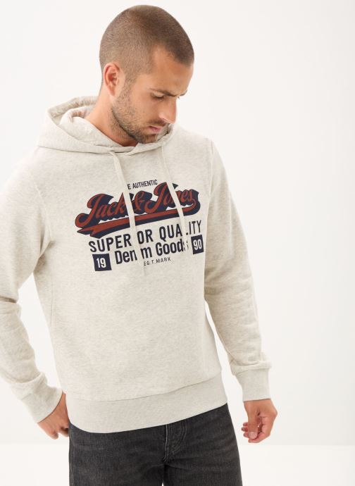 Jack & Jones Sweats à capuche Jjelogo Sweat Hood 2 Col 25/26 Noos homme blanc