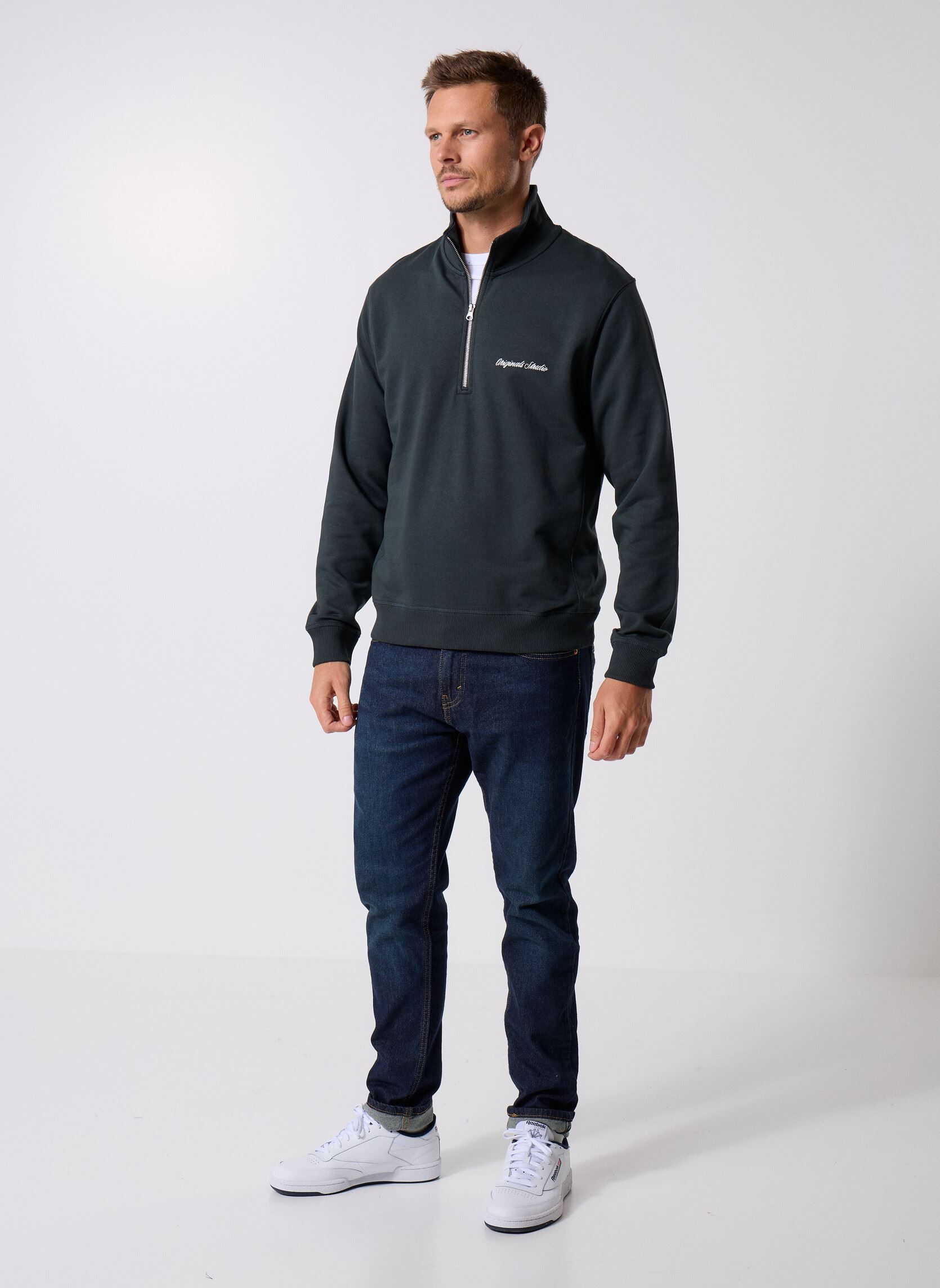 Sudaderas Jornorrebro Emb Sweat High Neck Sn hombre verde Jack & Jones Sudaderas Jornorrebro Emb Sweat High Neck Sn hombre verde FOREST RIVER
