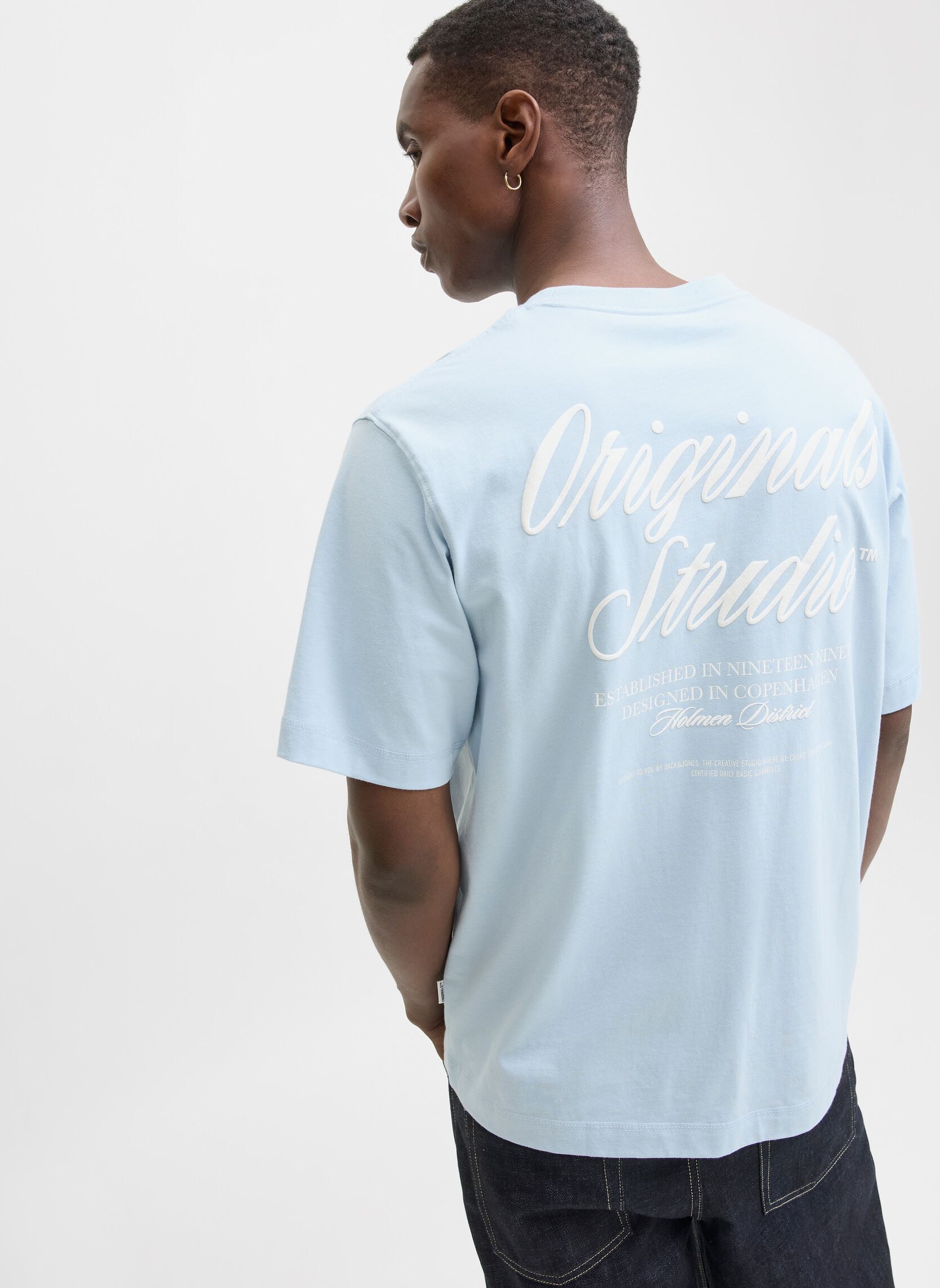 T-shirts met korte mouwen Jornorrebro Typo Tee Ss Crew Neck Noos heren blauw Jack & Jones T-shirts met korte mouwen Jornorrebro Typo Tee Ss Crew Neck Noos heren blauw SKYWAY