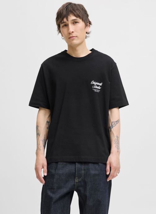 Jack & Jones Tee-shirts manches courtes Jornorrebro Typo Tee Ss Crew Neck Noos homme noir