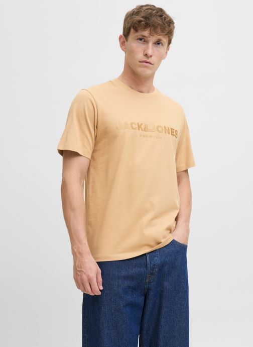Jack & Jones T-shirts met korte mouwen Jprbluloyal Tee Ss Crew Neck Prau25 heren oranje